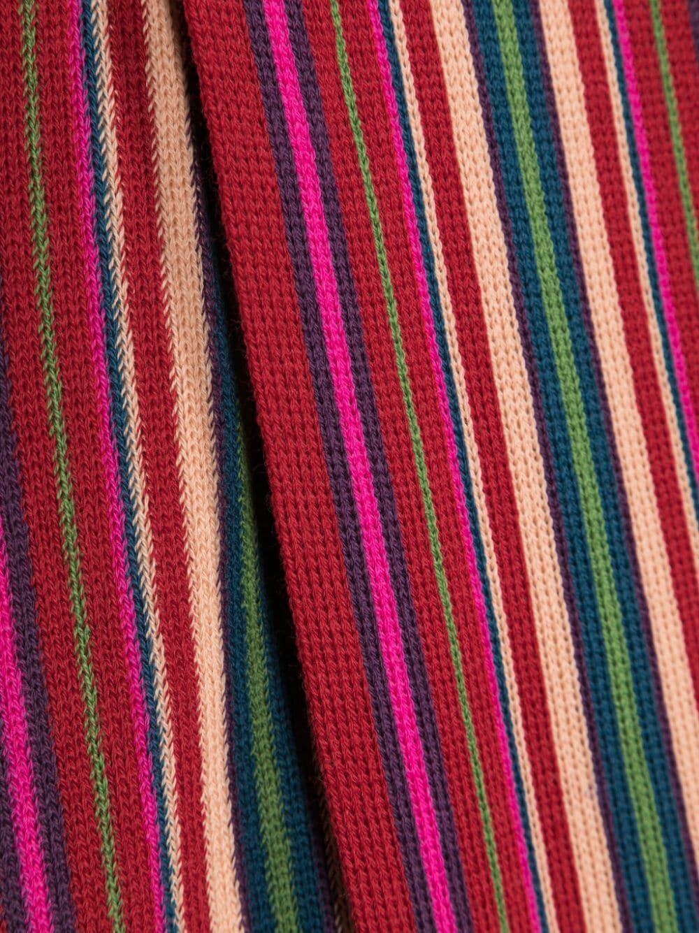 Shop Ps By Paul Smith Men Scarf Spectrum Stripes In Burgundy Borde