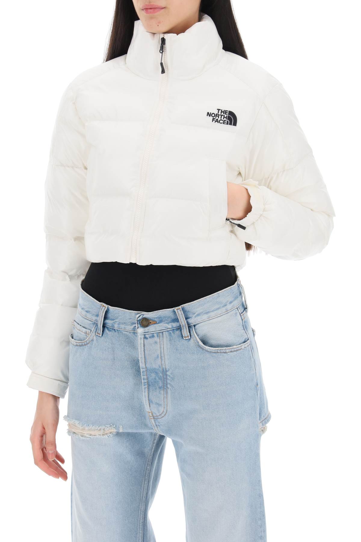 Shop The North Face Rusta 2.0? Cropped Puffer Jacket In White Dune (white)