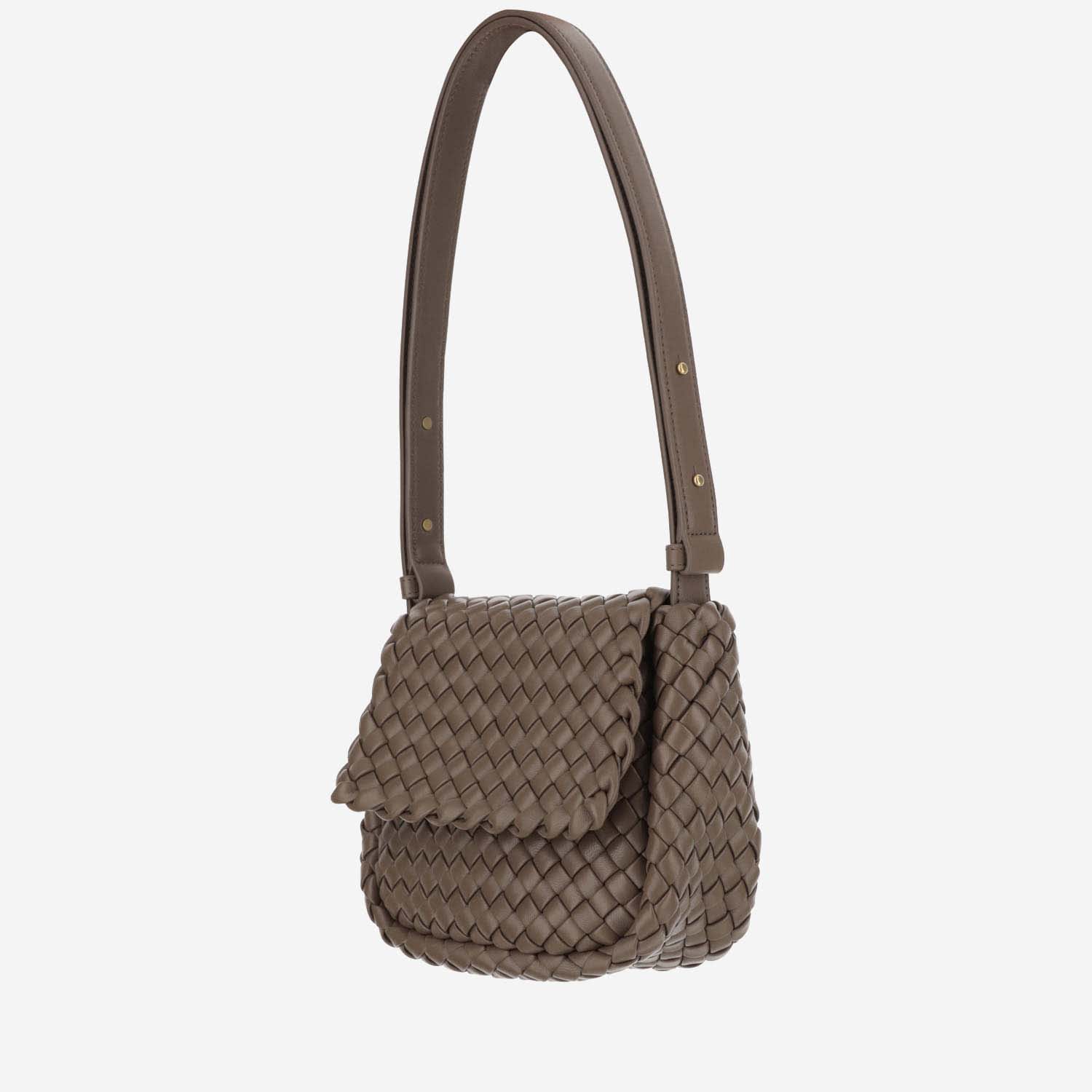 Bottega Veneta Cobble Mini Shoulder Bag In Beige