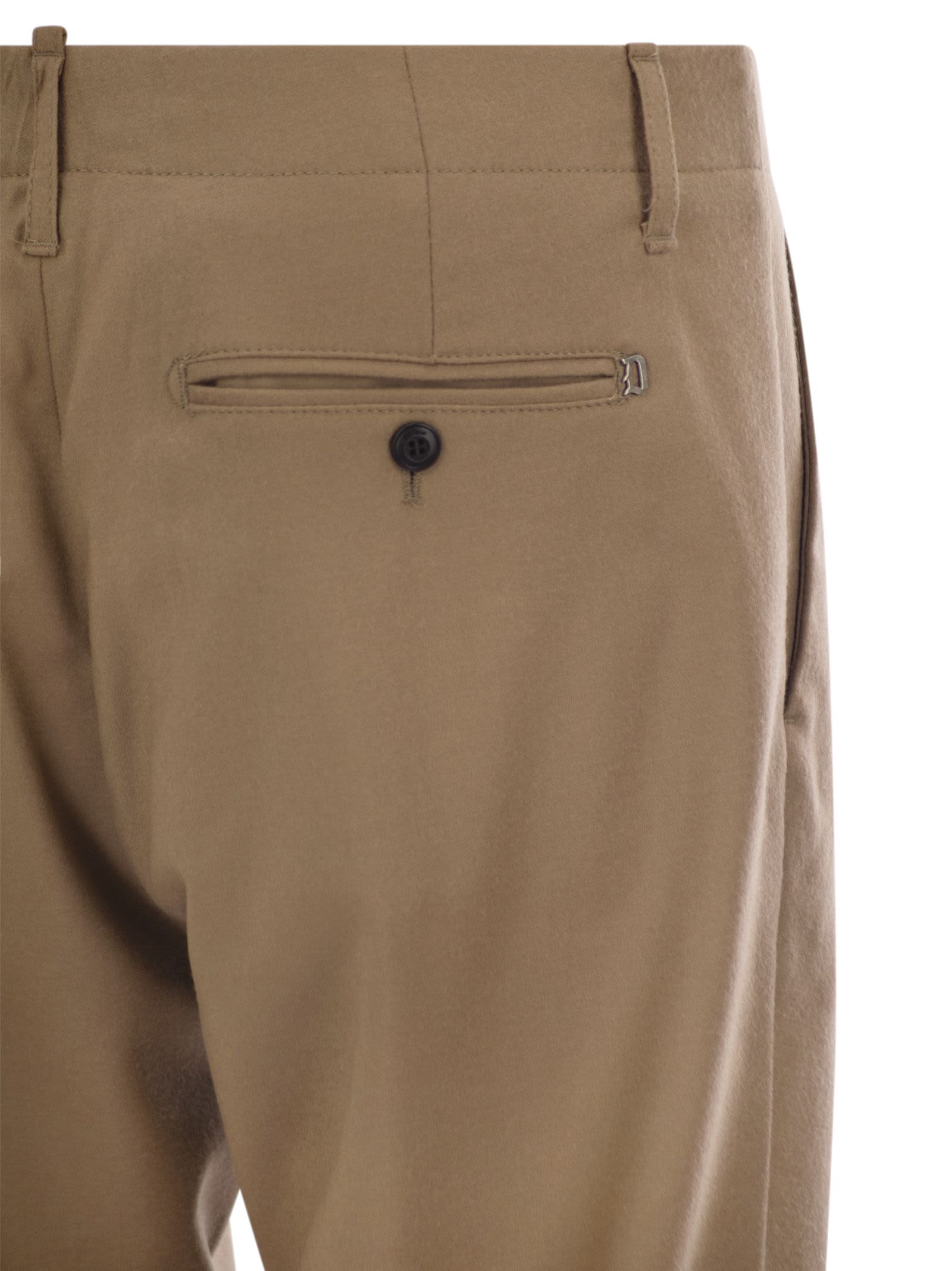 Dondup Ben Trousers In Wool In Camel