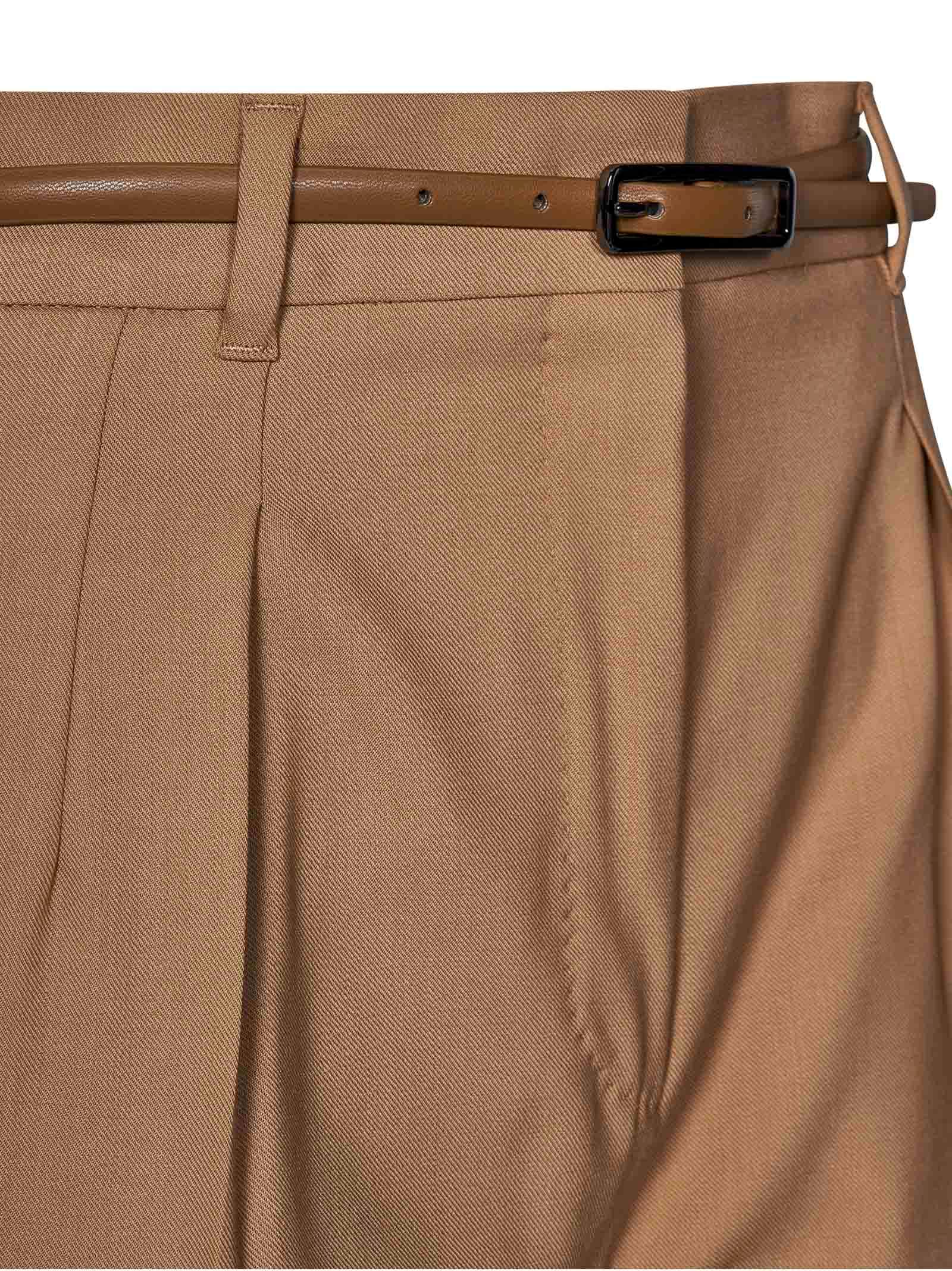 Shop Max Mara Maxmara Studio Prosit Trousers In Beige