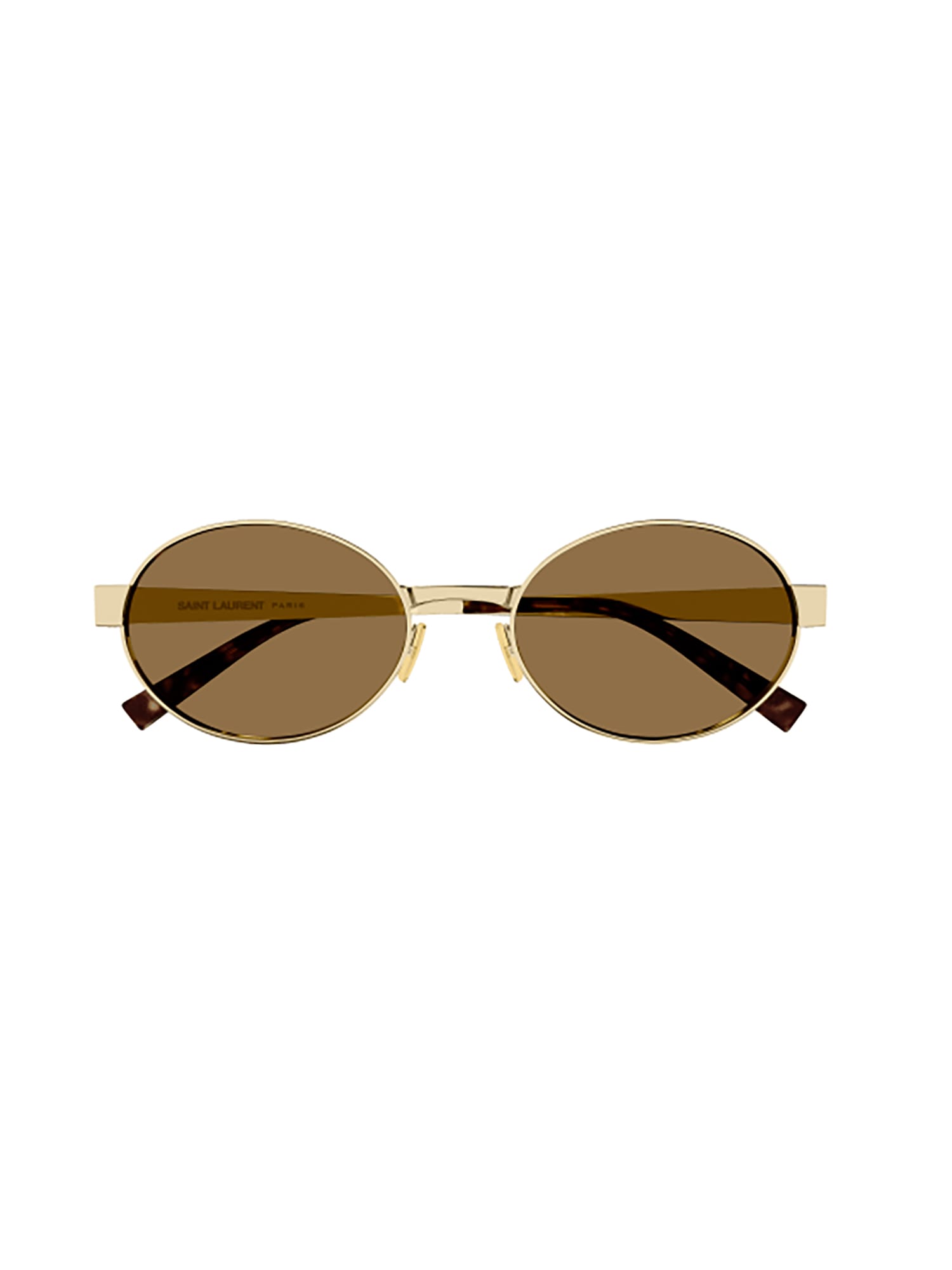 Shop Saint Laurent Sl 692 Sunglasses In 004 Gold Gold Brown