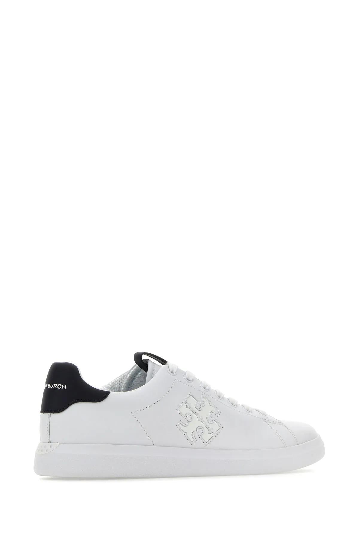 Shop Tory Burch Chalk Leather Howell Court Sneakers