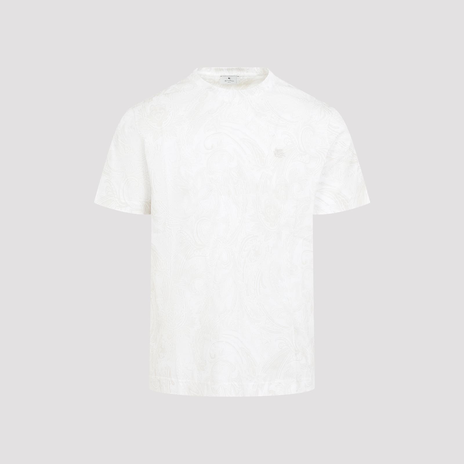 Shop Etro Roma Tshirt In Bianco Ottico