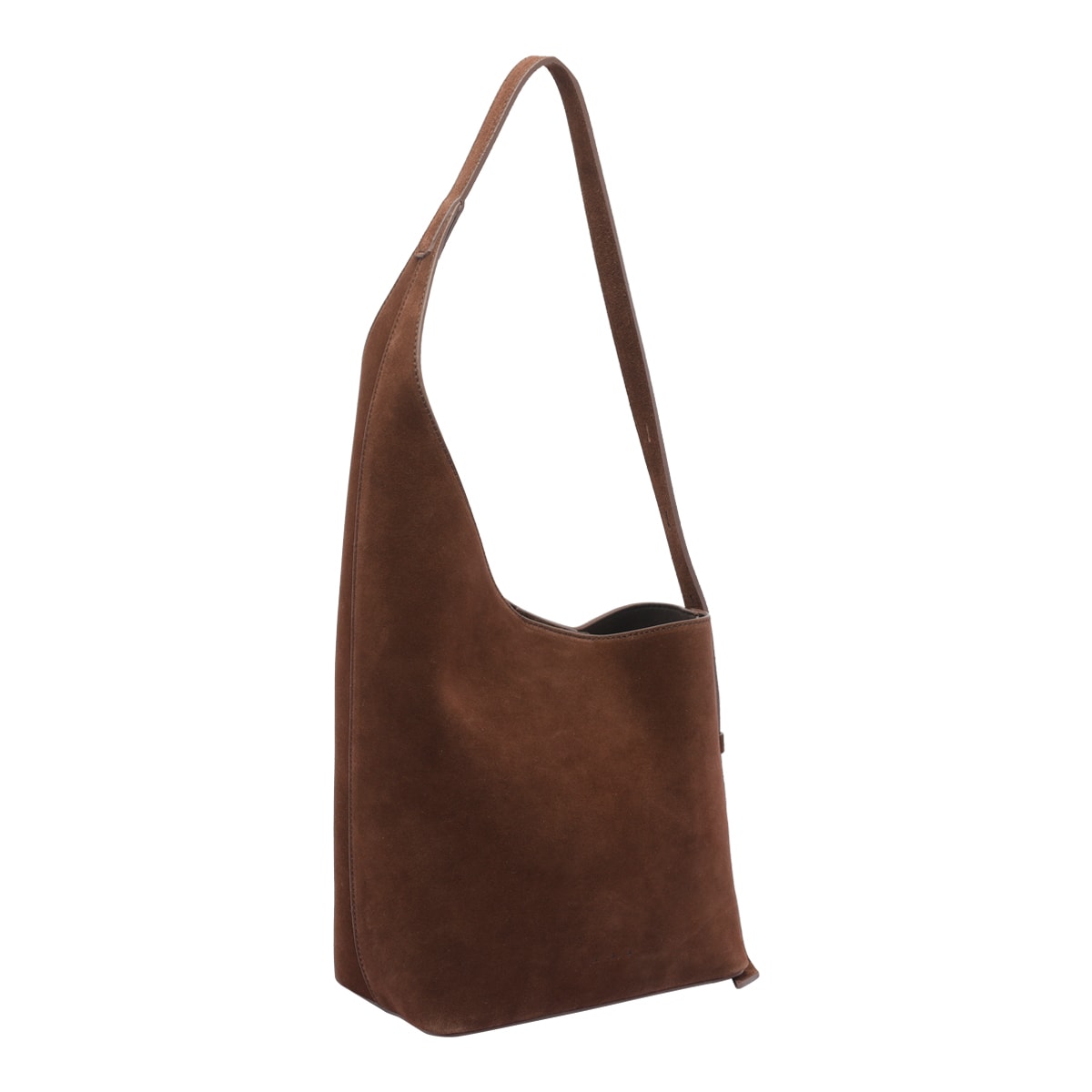 Aesther Ekme Demi-lune Suede Shoulder Bag In Brown