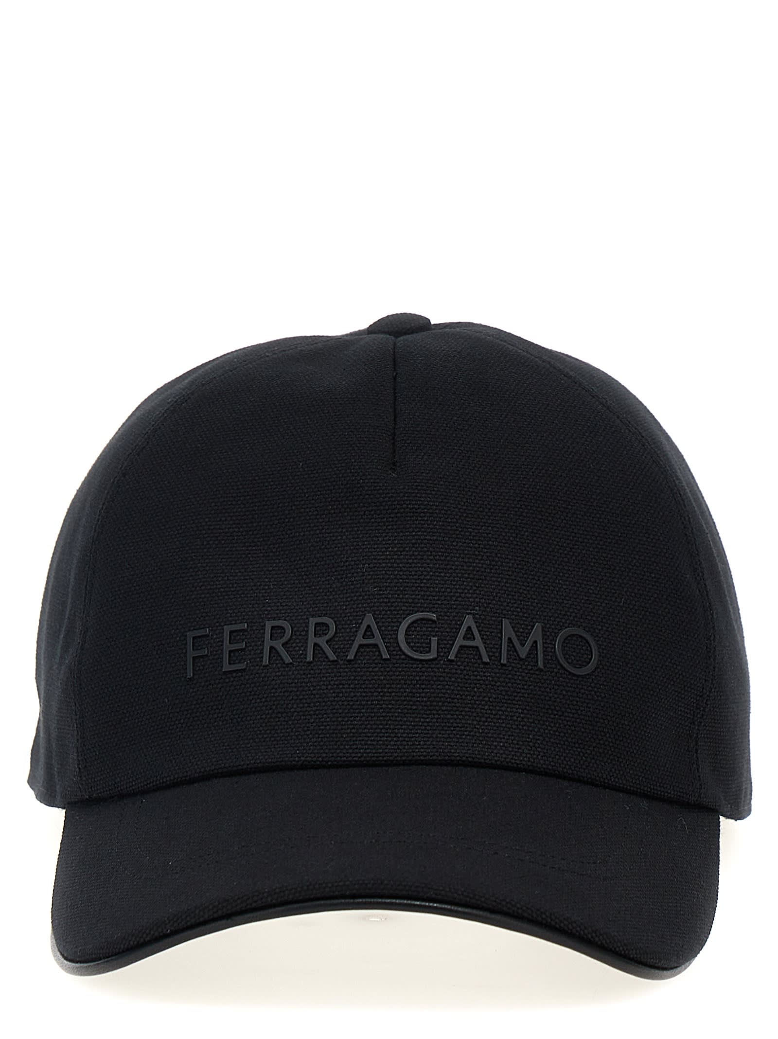 Shop Ferragamo Bas Ferrlett Baseball Cap In Black