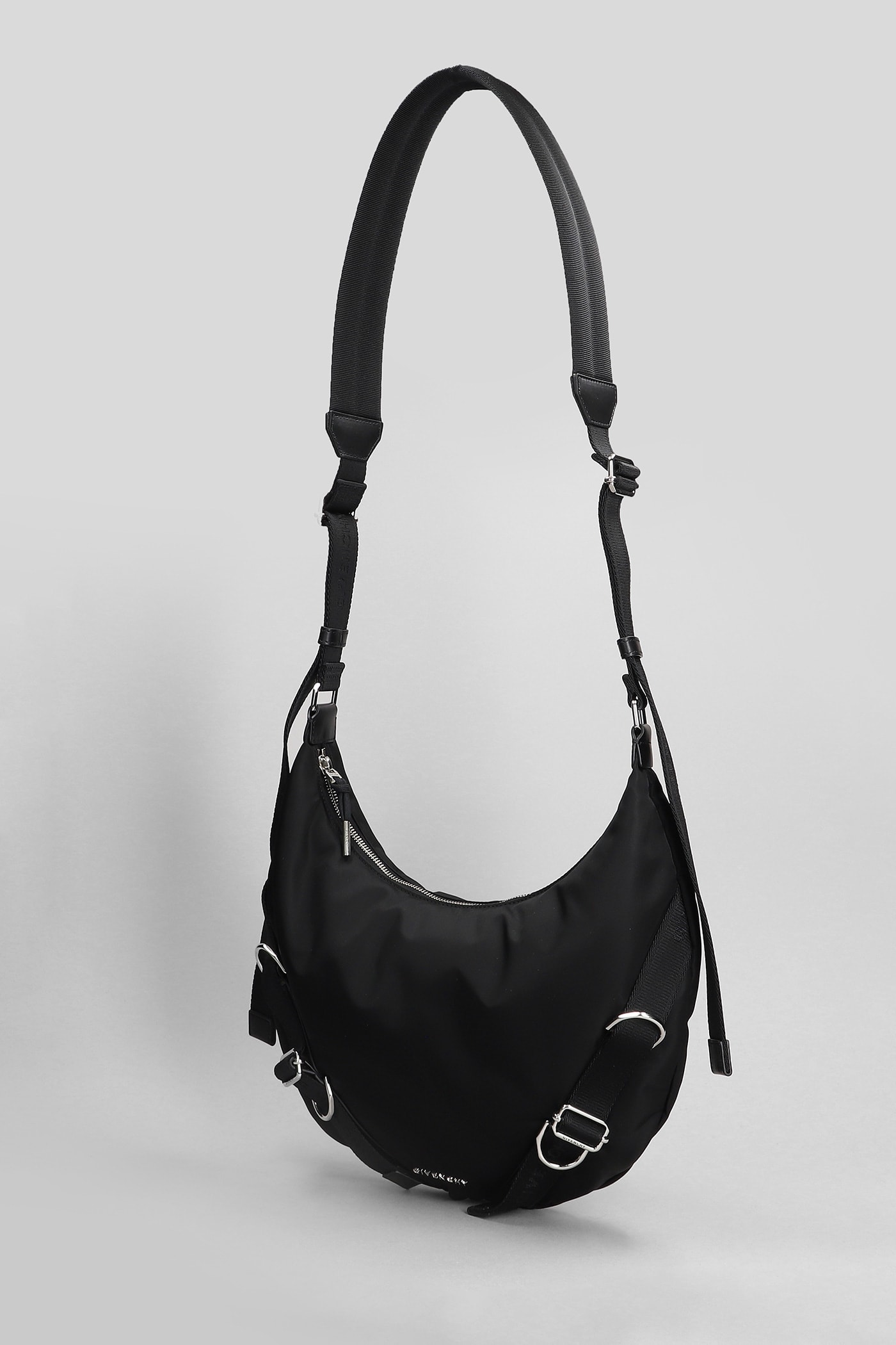 Shop Givenchy Voyou Shoulder Bag In Black Polyamide