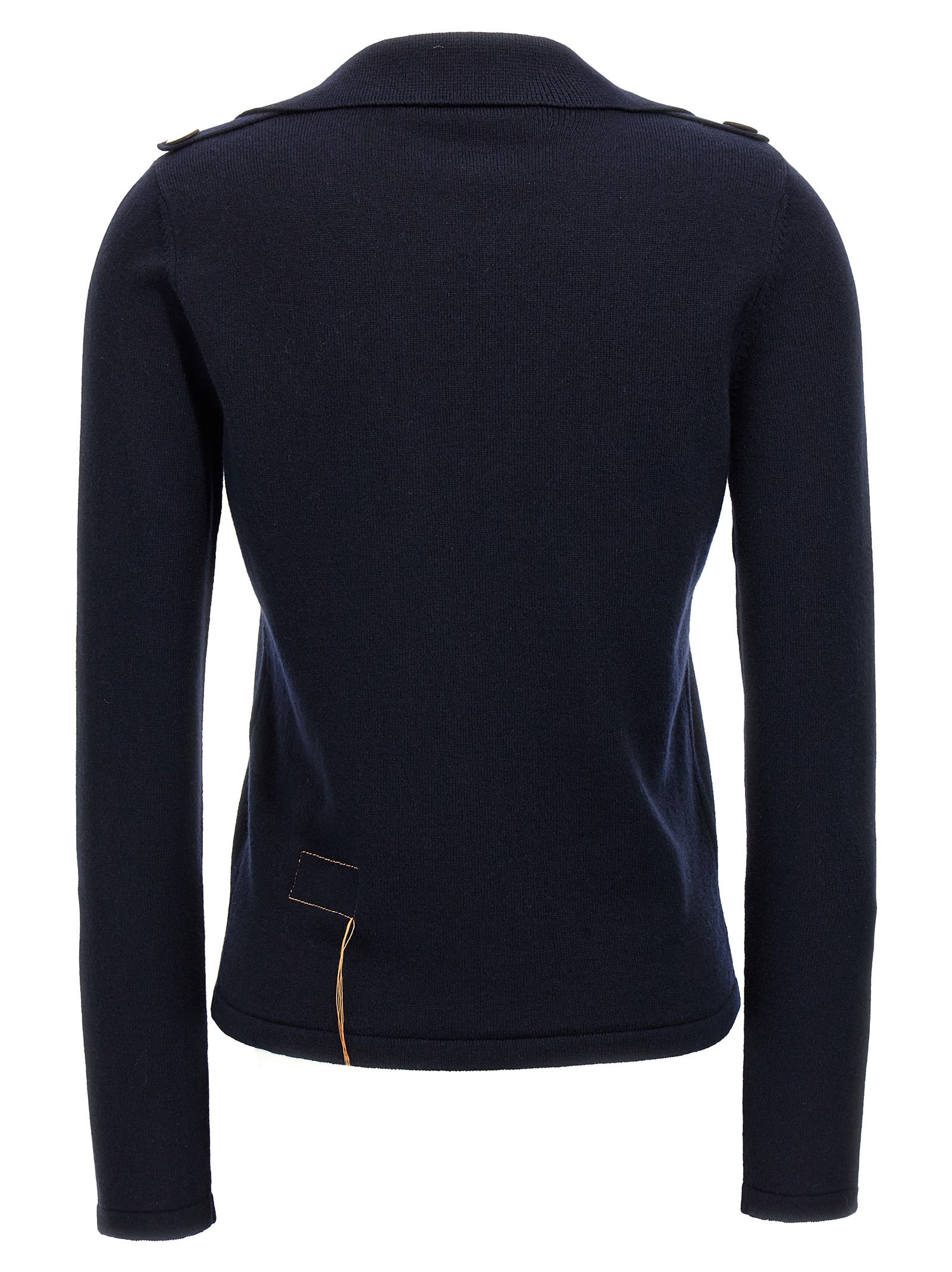 Fortela Blue V Neck Sweater In Blue