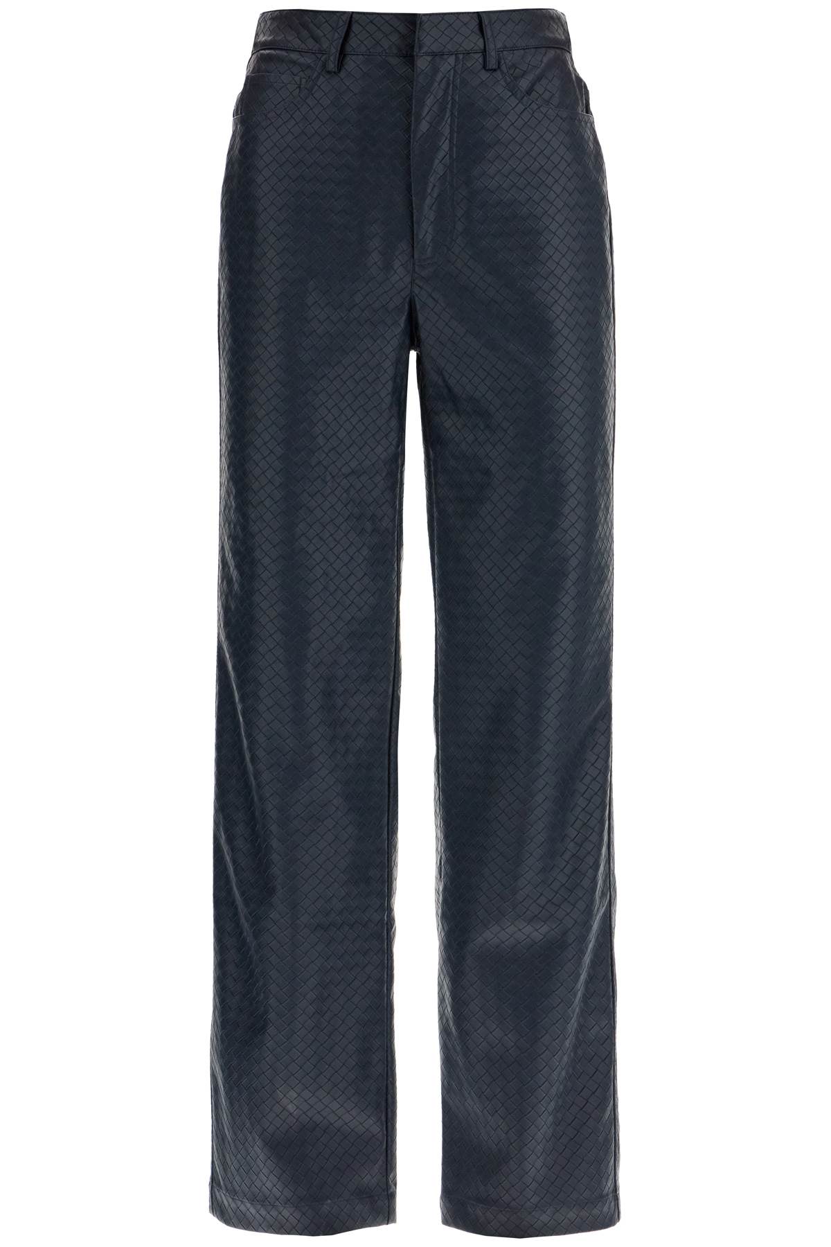 Straight Leg Pants With Woven Pattern Design