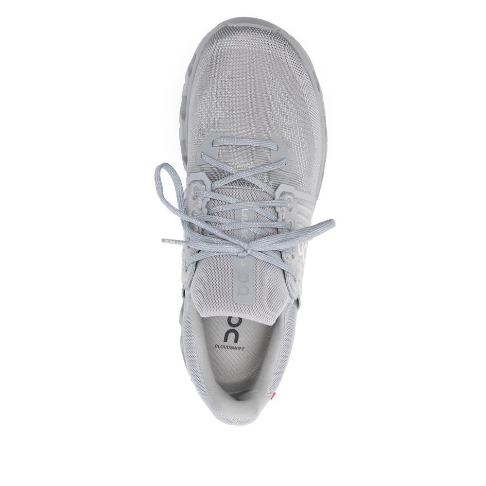 On Mens Alloy Frt Cloudswift 4 Mesh And Shell Trainers In Gray