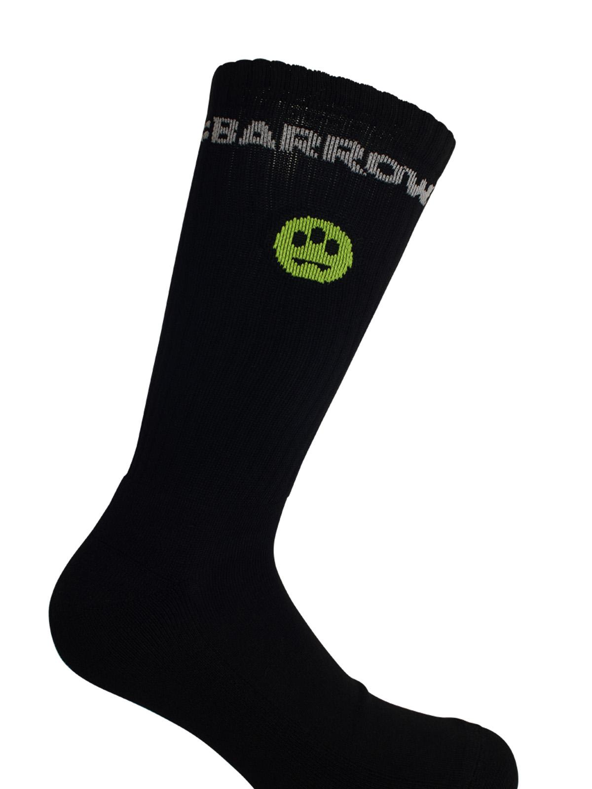 Shop Barrow Cotton Blend Socks In Nero Black