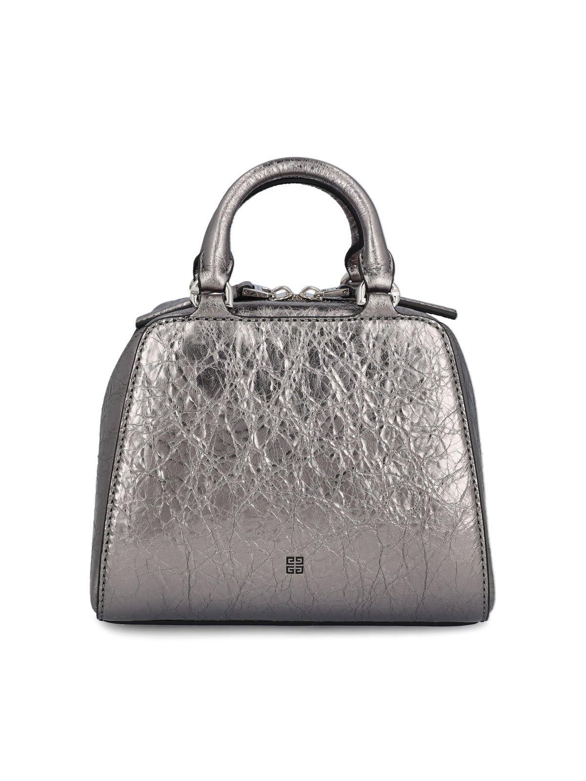 Shop Givenchy Nano Antigona Cube Bag In Silver