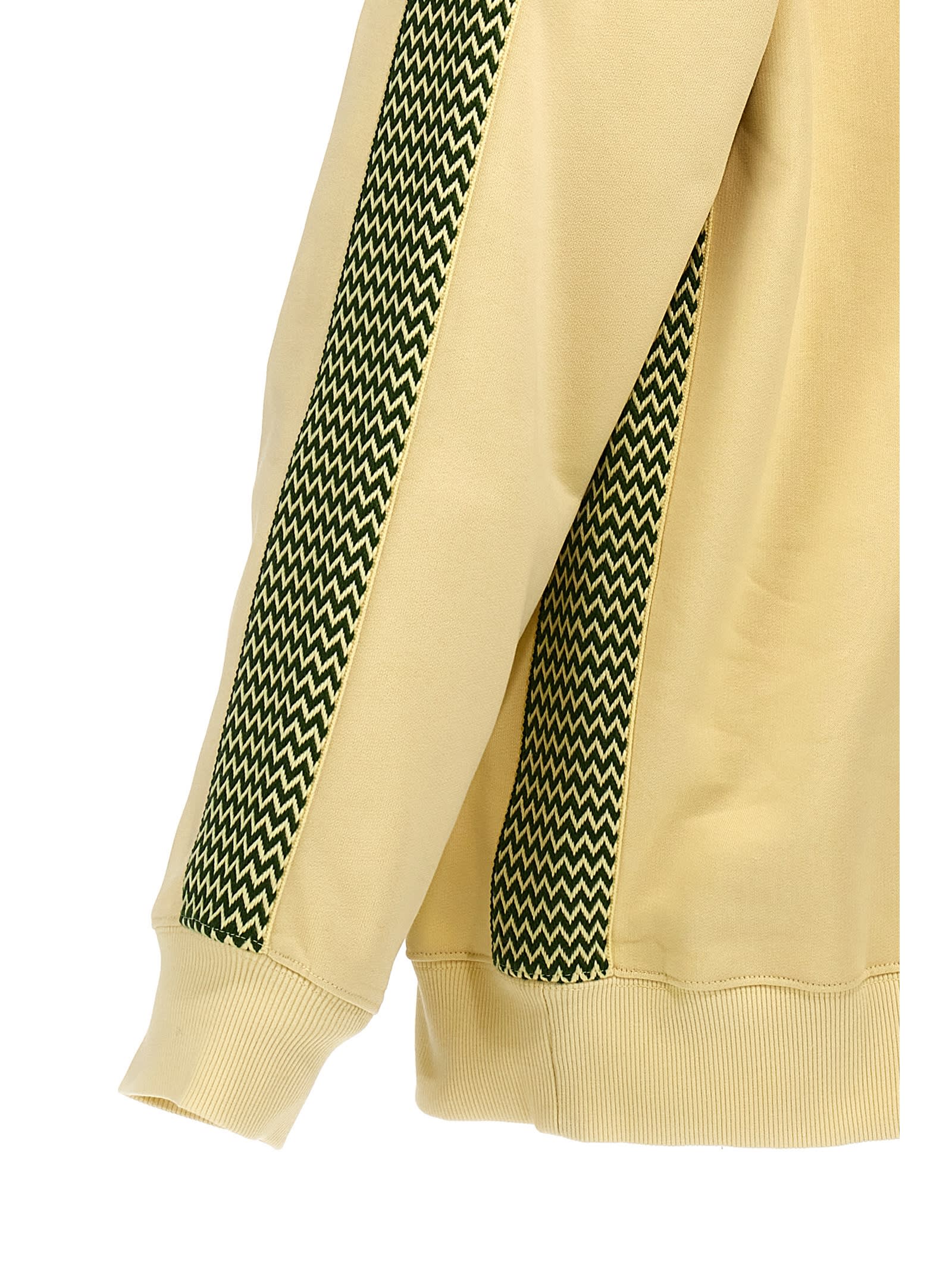 Shop Lanvin Brodé Side Curb Sweatshirt In Yellow