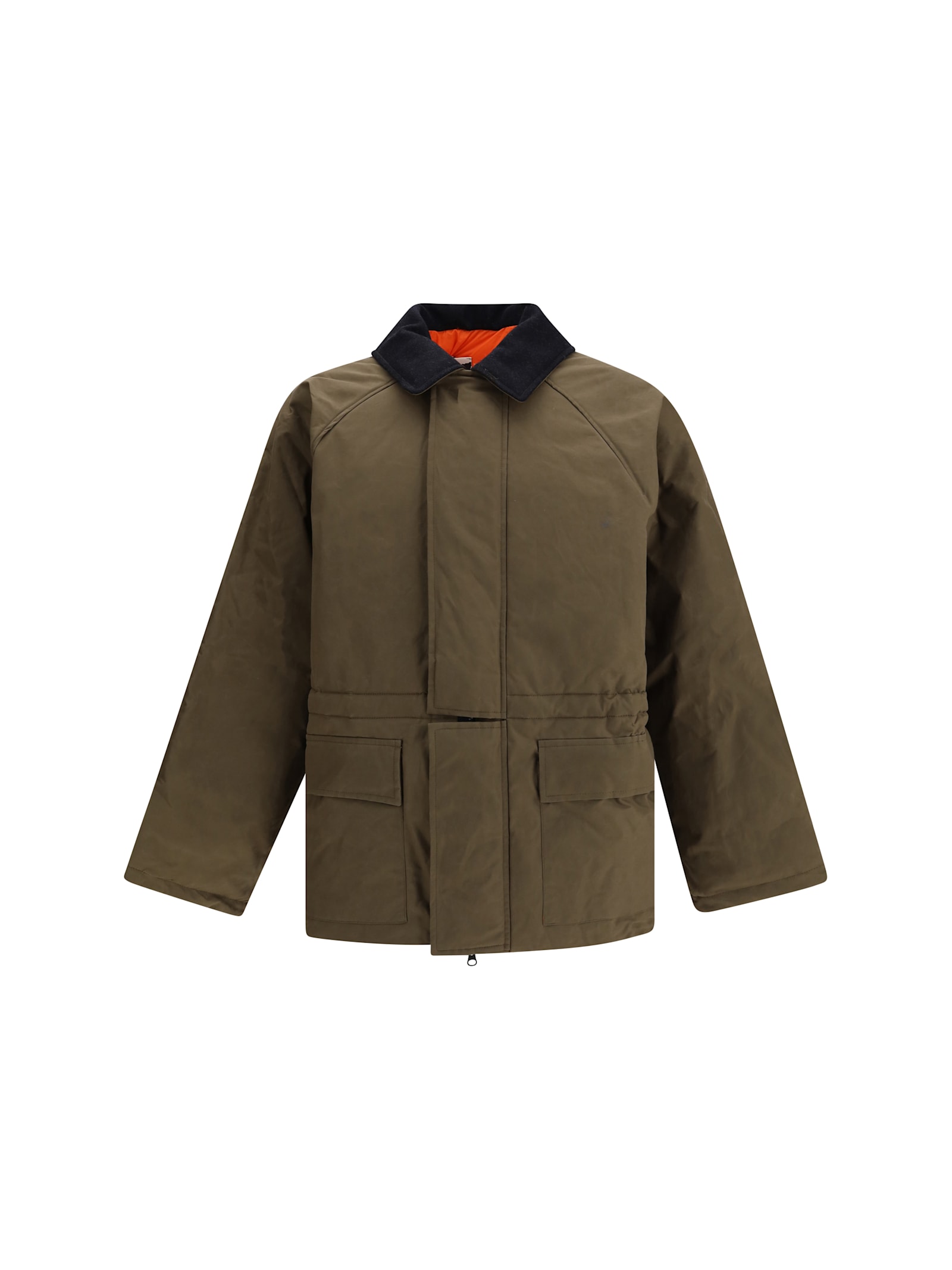 Gr10k Padded Corduroy-collar Parka In Multi