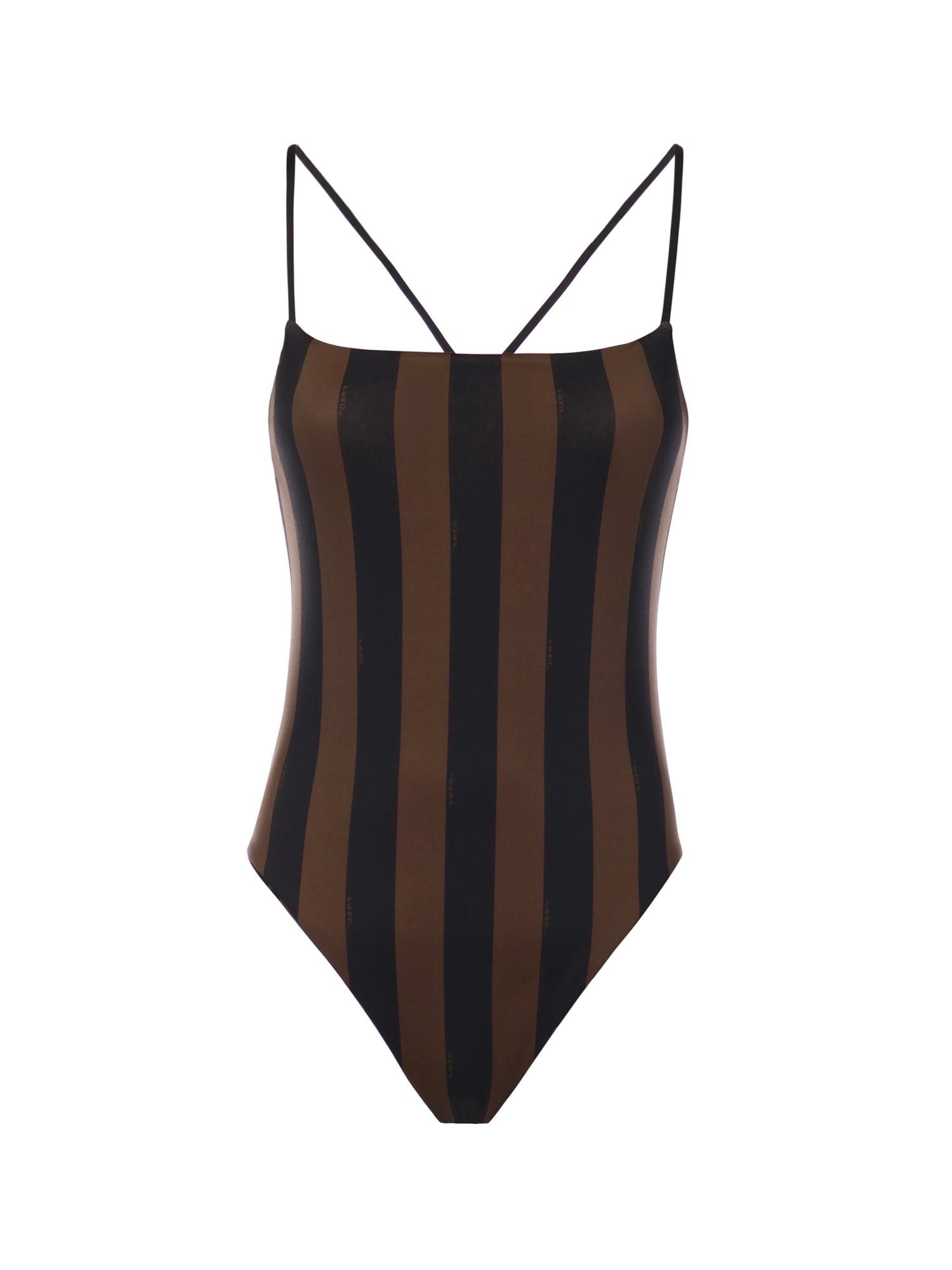 Fendi Reversible Lycra Swimsuit In Brown