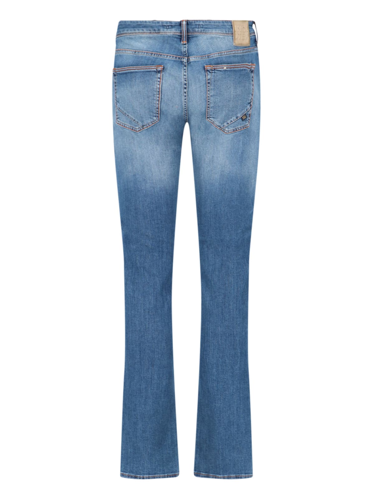 Shop Incotex Keyring Detail Jeans In Blue