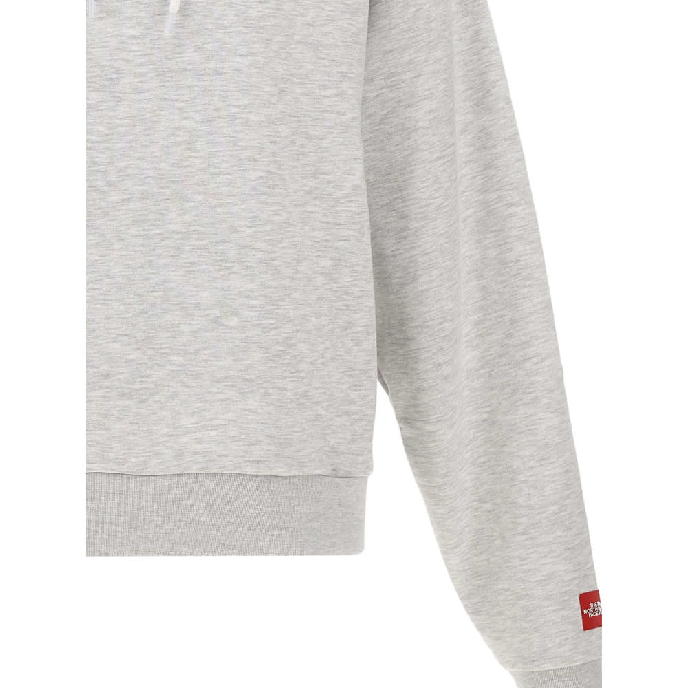 The North Face Hooded Sweatshirt With Drawstring And Ribbed Finish In Gray