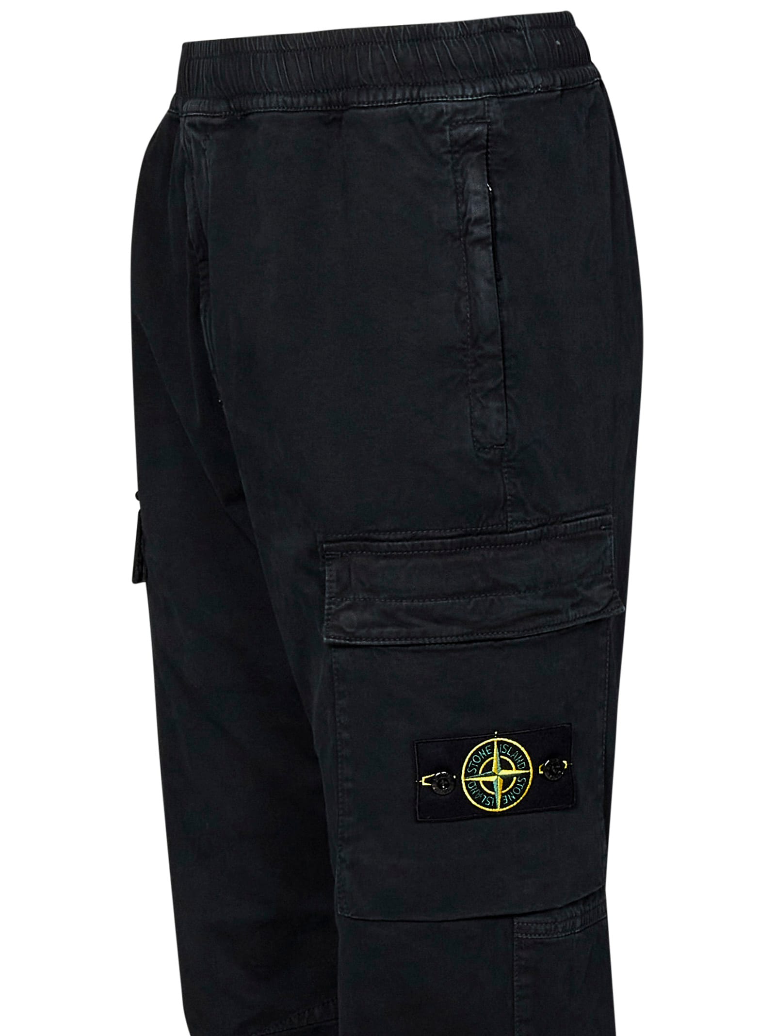 Shop Stone Island Trousers In Black