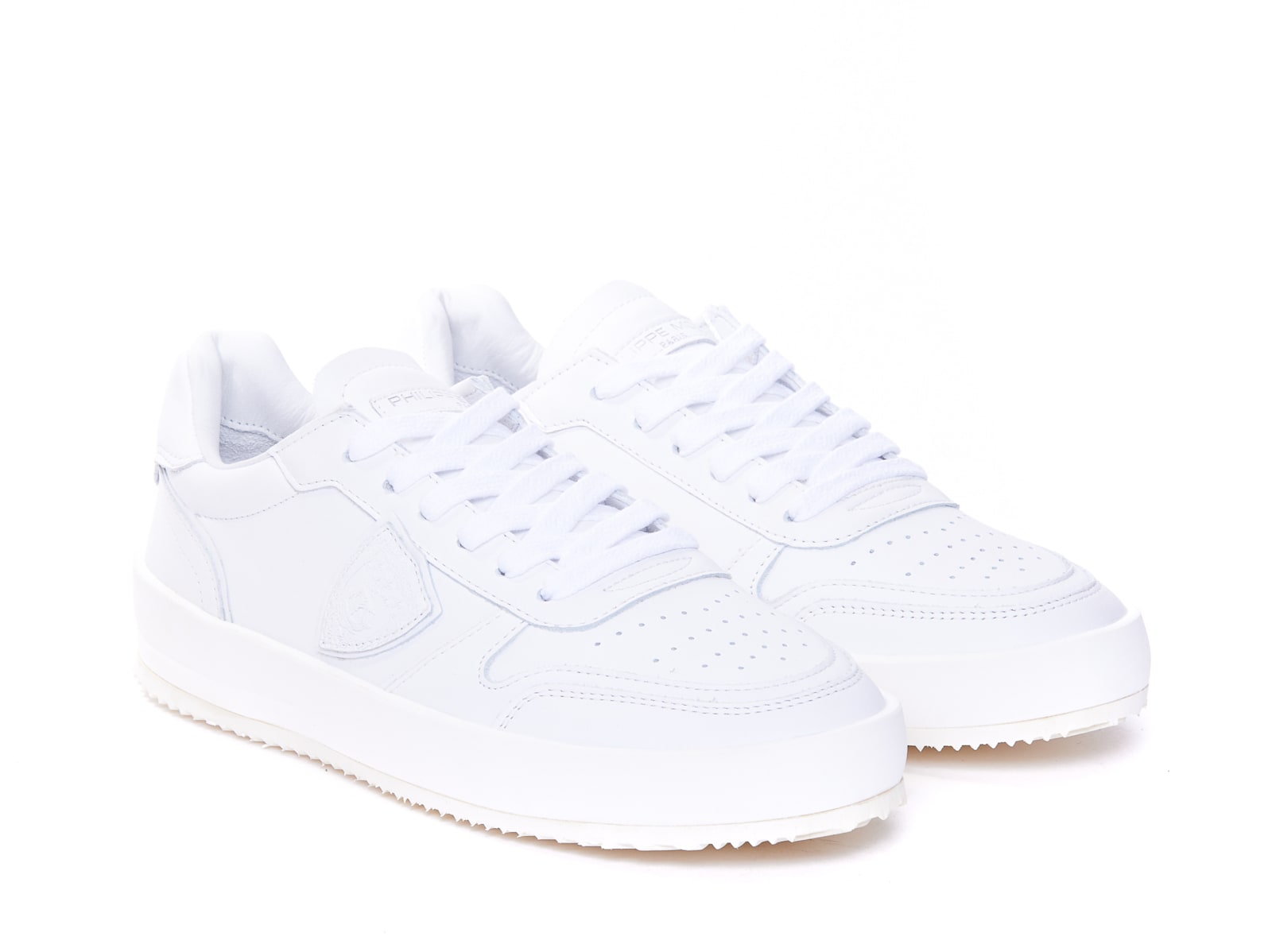 Shop Philippe Model Nice Low Sneakers In White