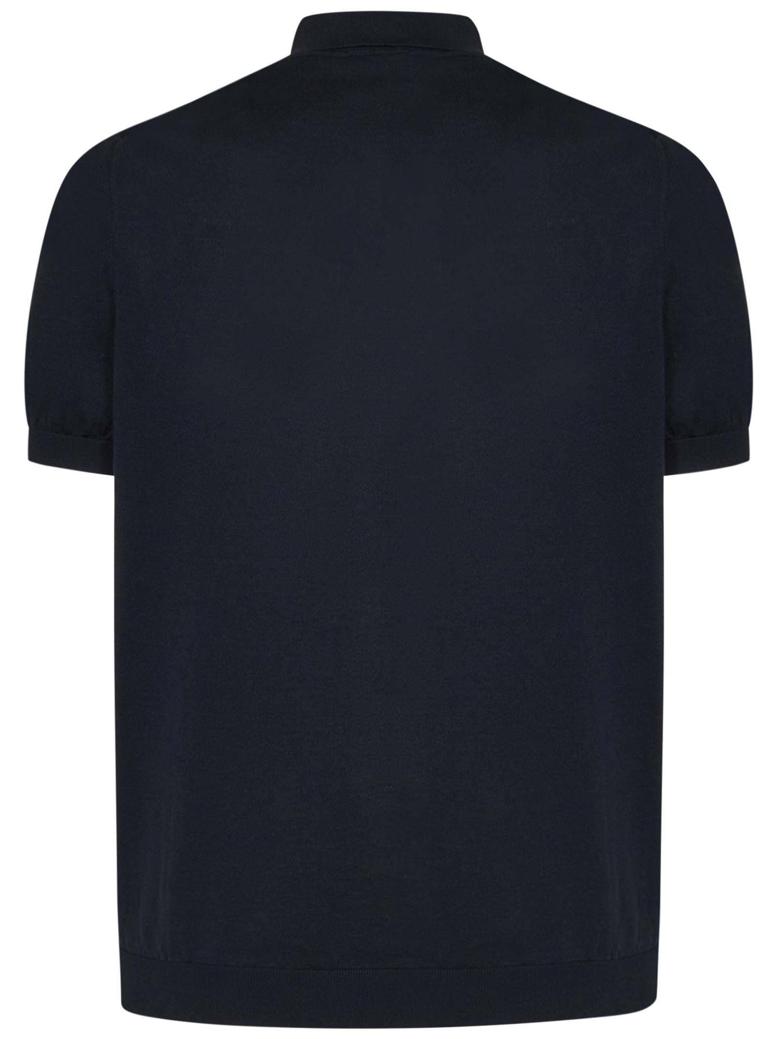Shop Drumohr Short-sleeved Polo Shirt In Blue