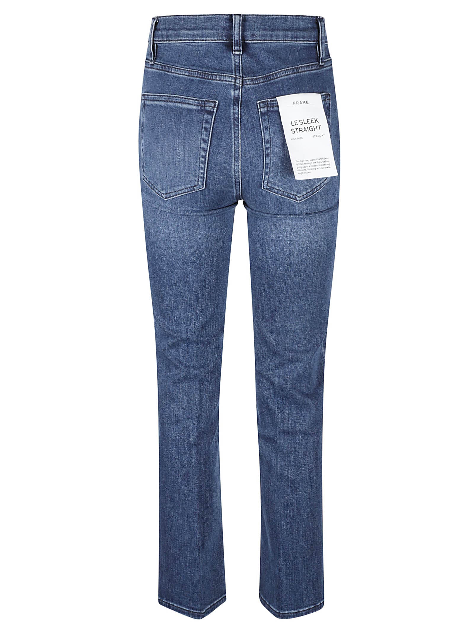 Shop Frame Le Sleek Straight Jeans In Blue