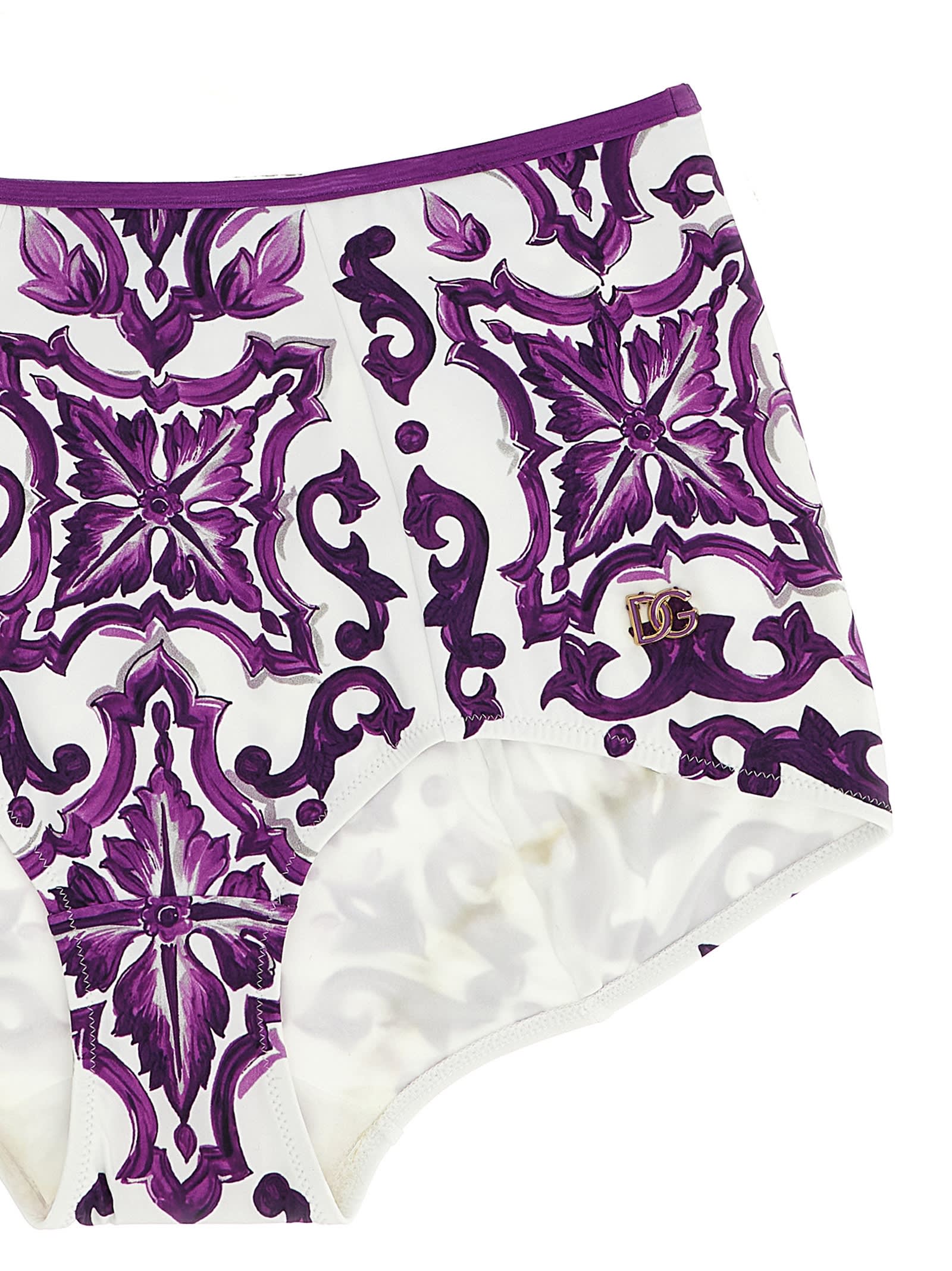 Dolce & Gabbana Majolica-print Balconette Two-piece Swimsuit In Multi