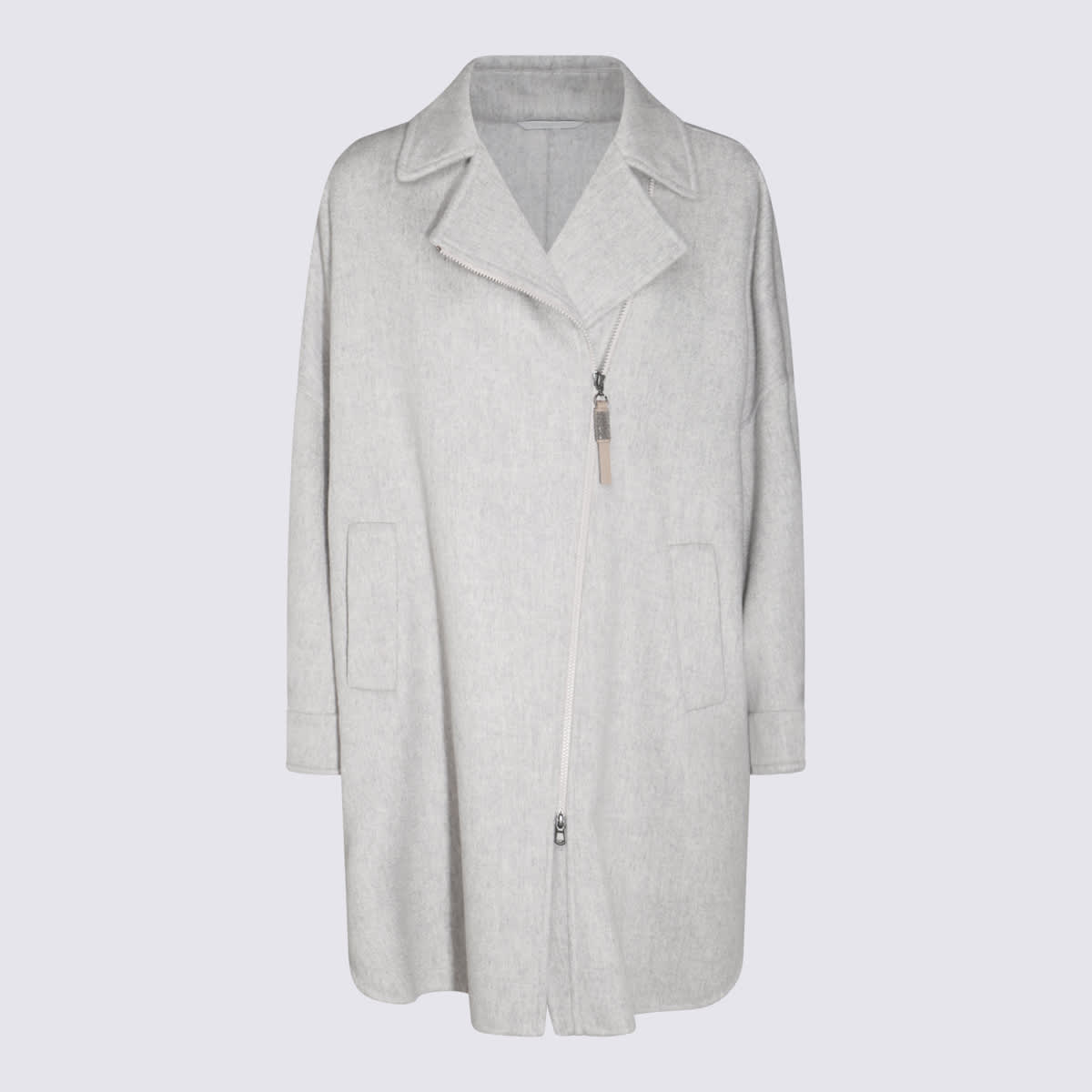 Brunello Cucinelli Giacconi Grigio Chiaro In Light Grey
