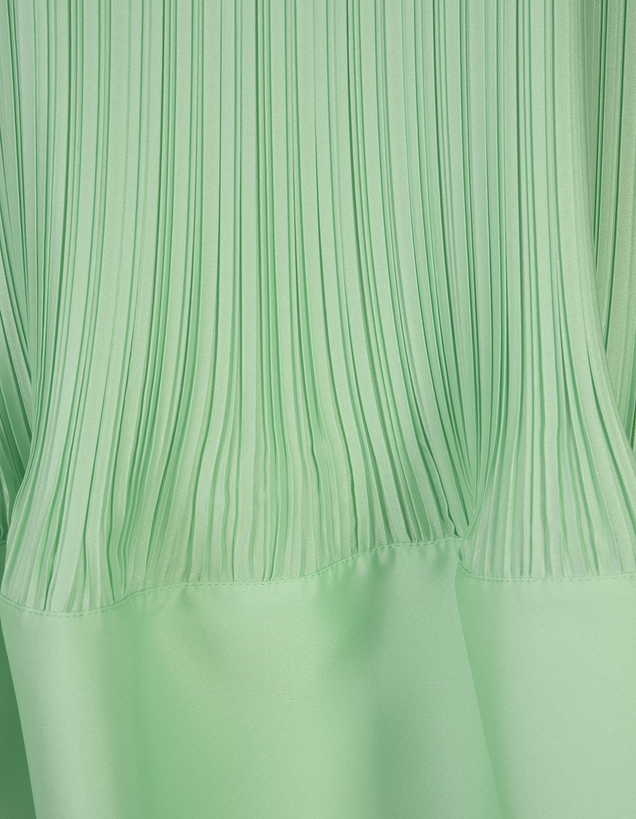 Shop Lanvin Water Blue Pleated Short Dress With Cascade Effect In Green