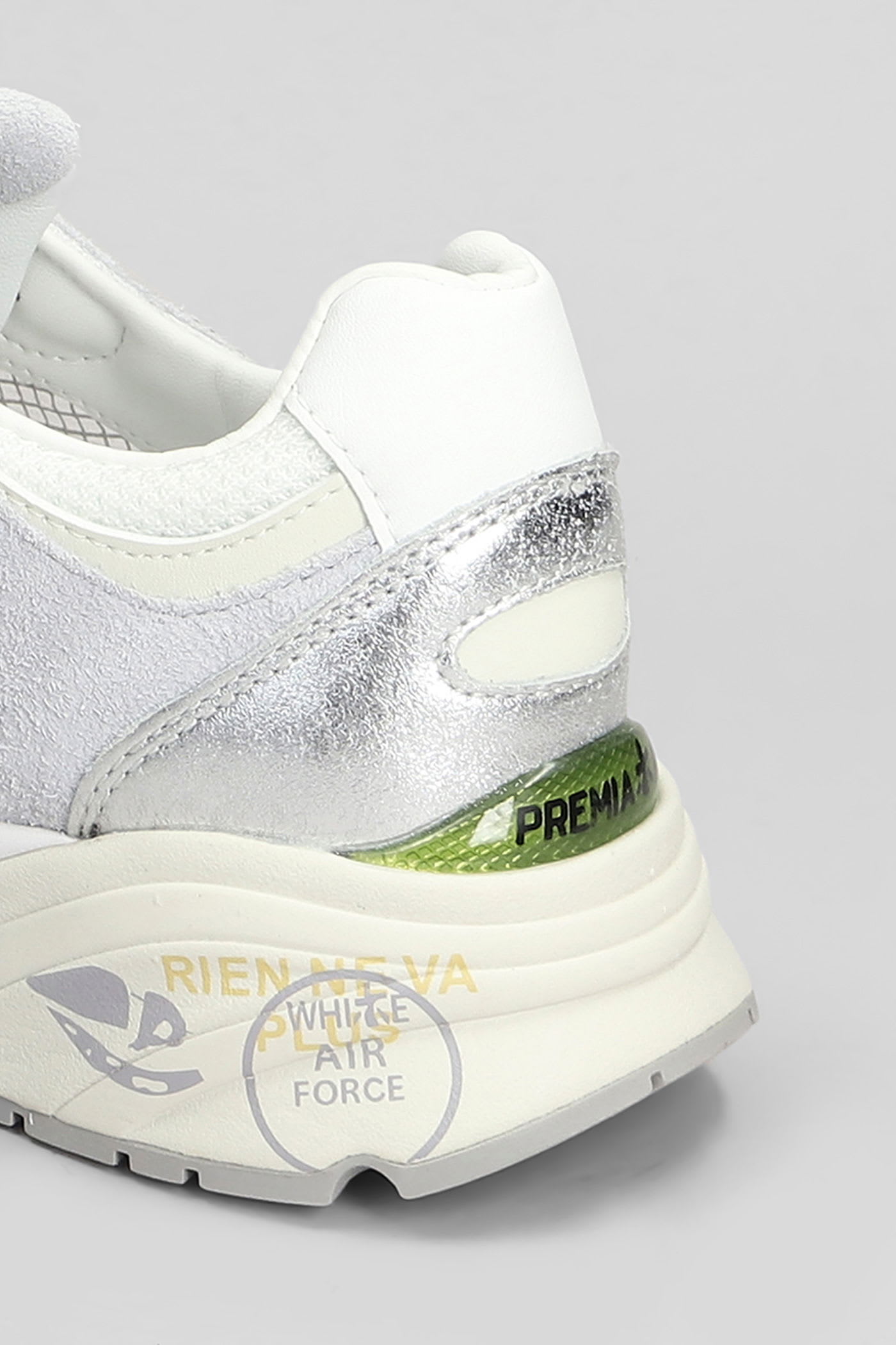 Premiata Mase Sneakers In Grey Suede And Fabric In Neutral