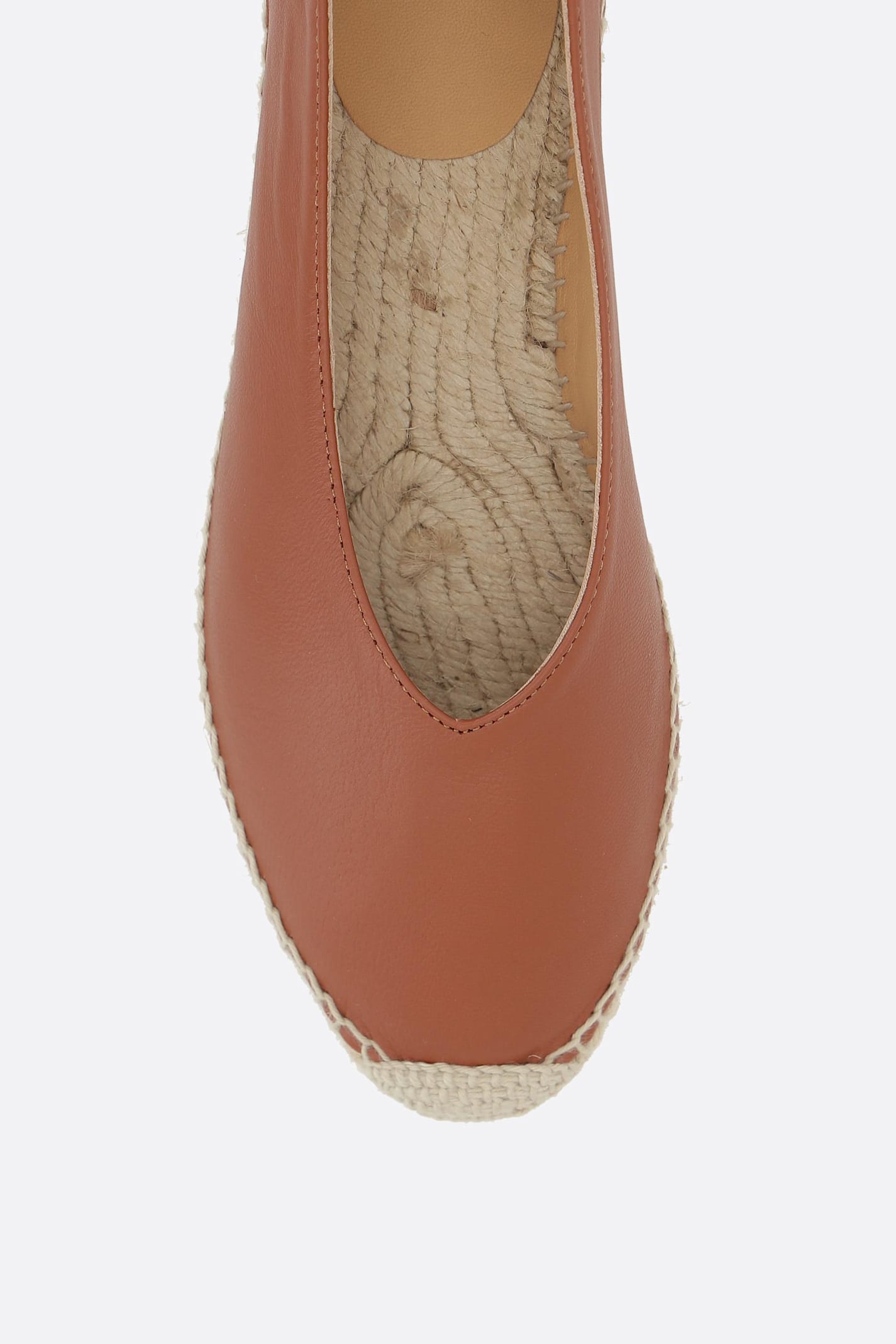CASTAñER GEA/2/205 FLATFORM ESPADRILLES IN SMOOTH LEATHER