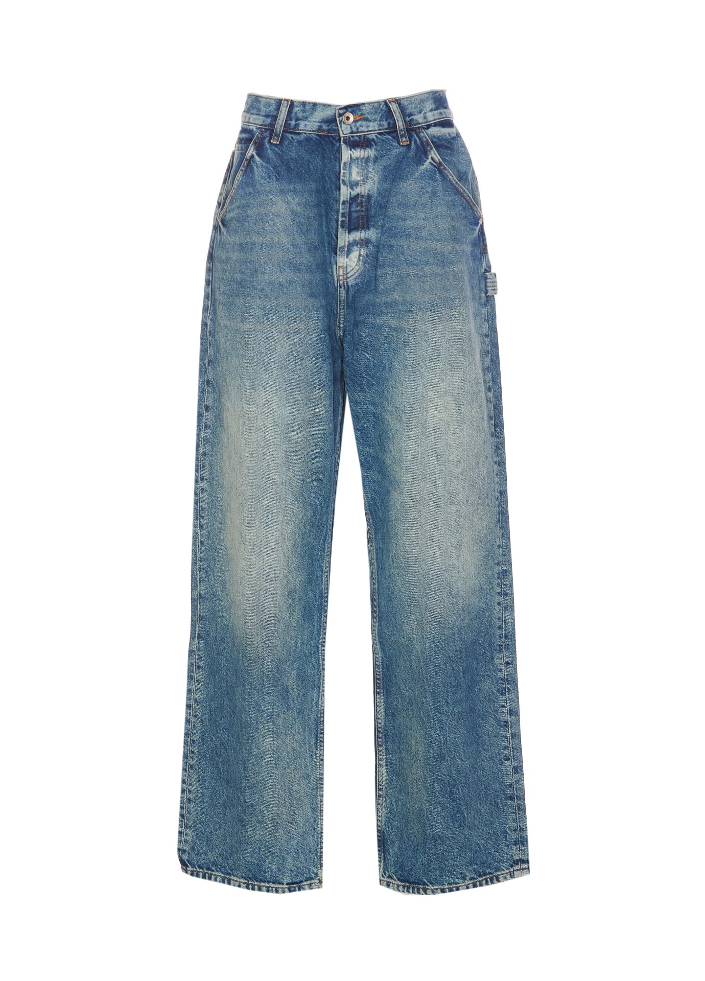 Shop Patrizia Pepe Denim Wide Jeans In Blue