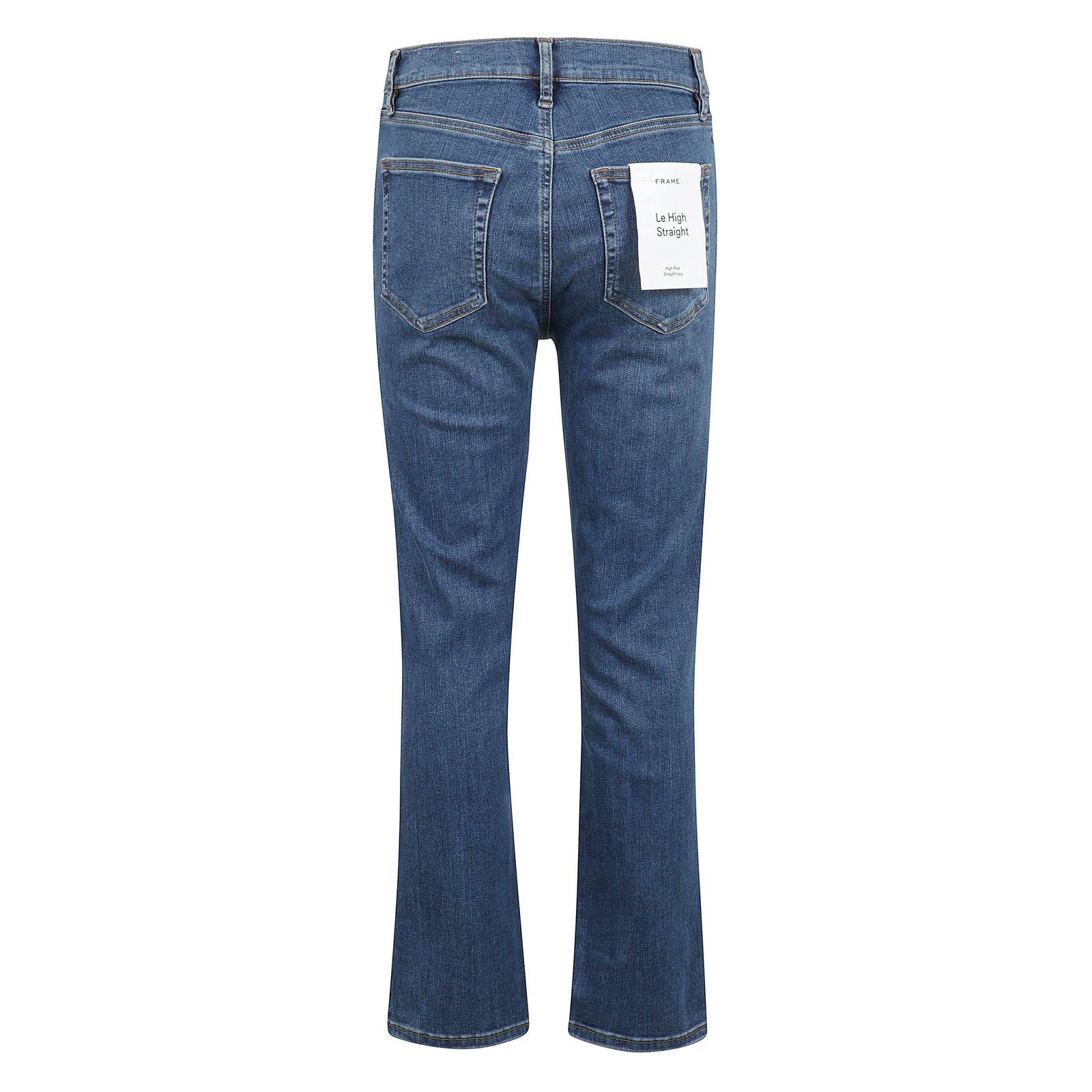 Frame High Waist Straight-leg Jeans