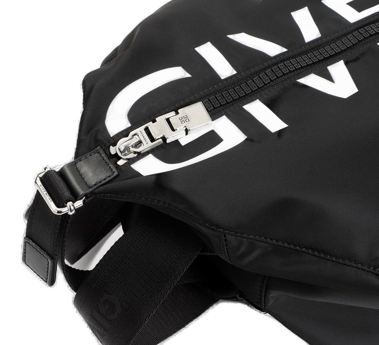 Shop Givenchy G-zip Logo Printed Backpack In Nero
