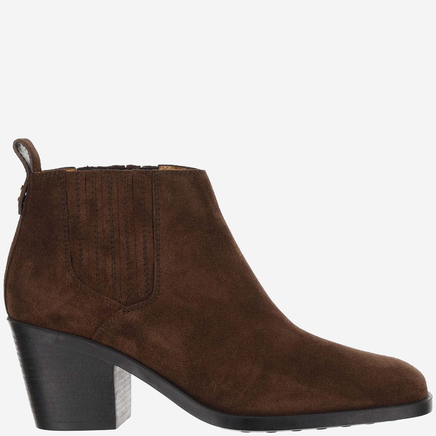 Shop Tod's Suede Ankle Boots In Brown