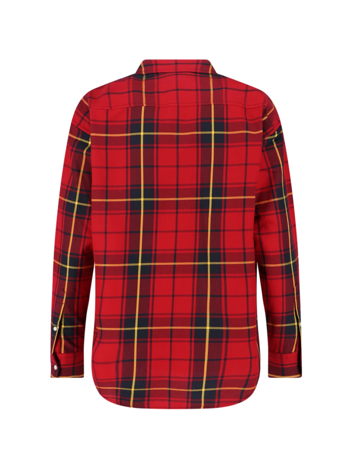 Ralph Lauren Beaded Plaid Shirt In Red