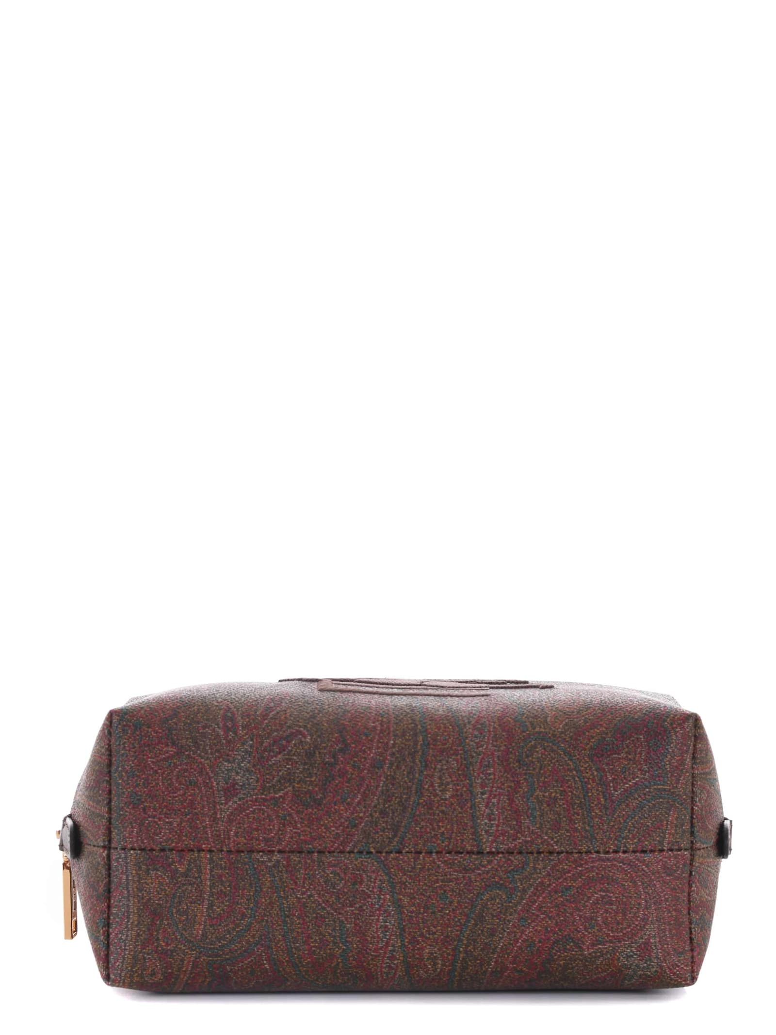 Shop Etro Clutch Bag In Bordeaux