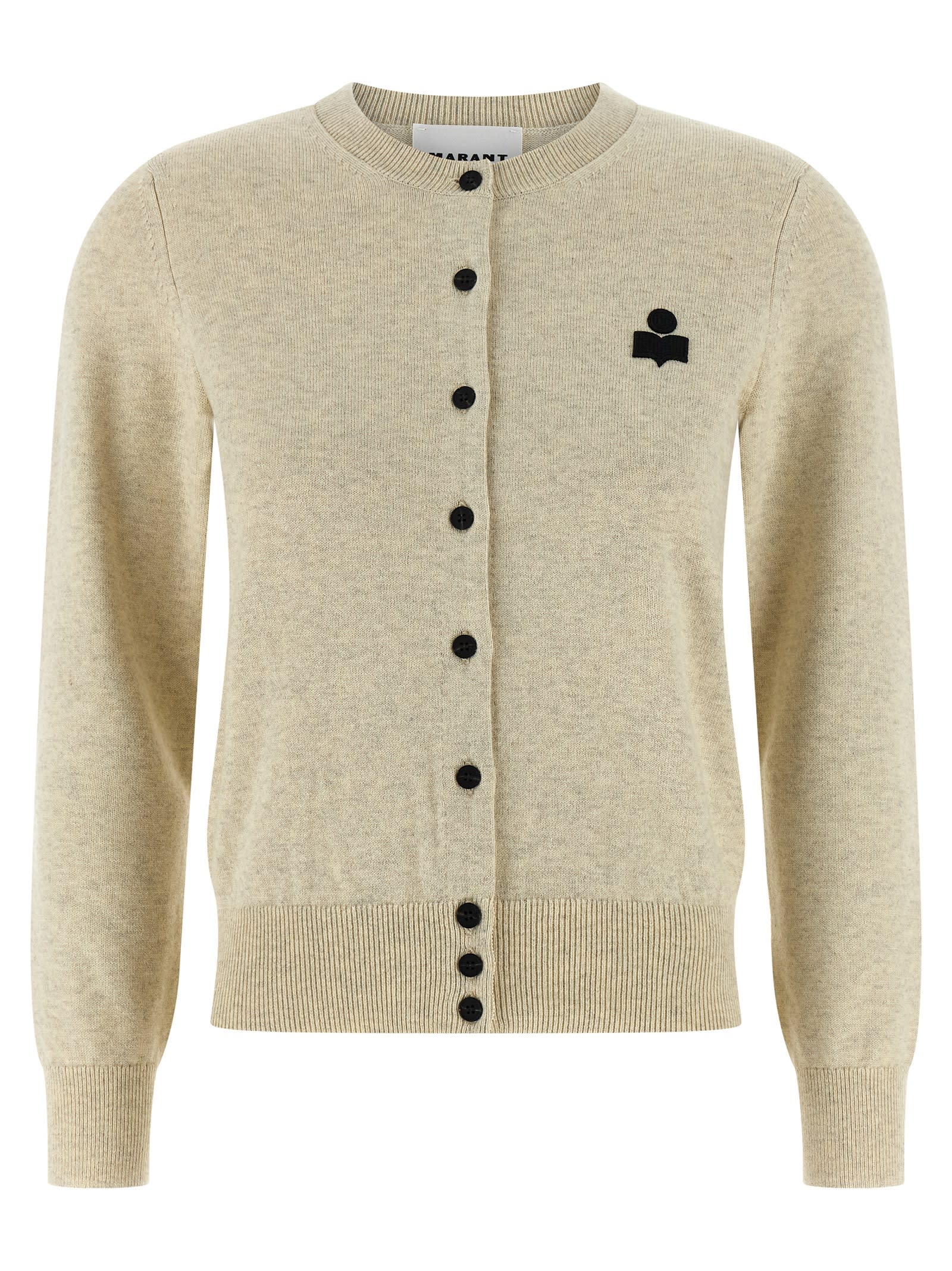 Isabel Marant Étoile Isabel Marant Etoile Melange Cream Cotton Blend Mona Cardigan In Yellow