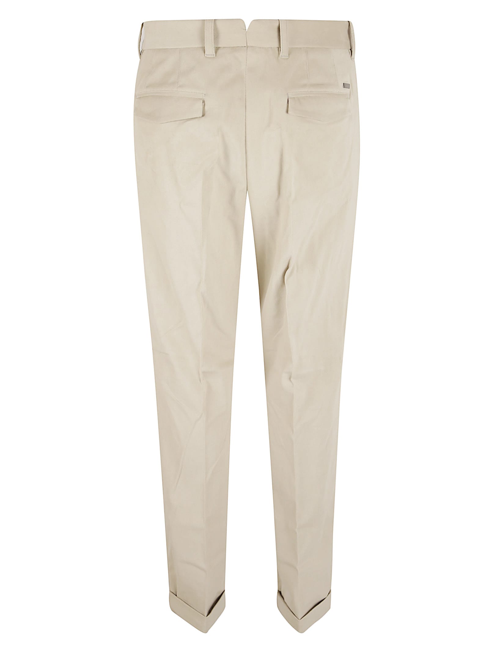Herno Stretch Cotton Velvet Trousers In Neutral