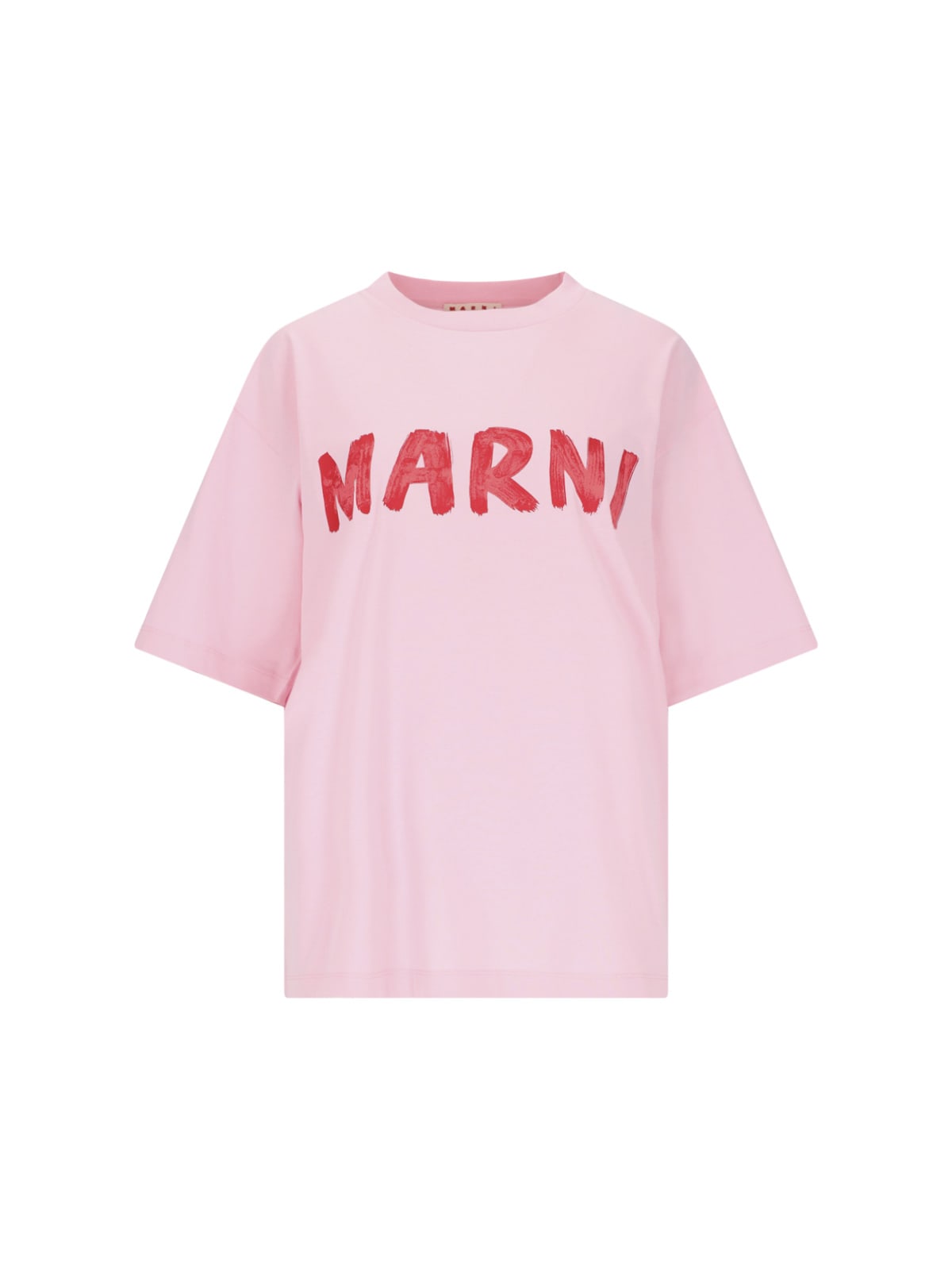 Shop Marni Logo T-shirt In Pink