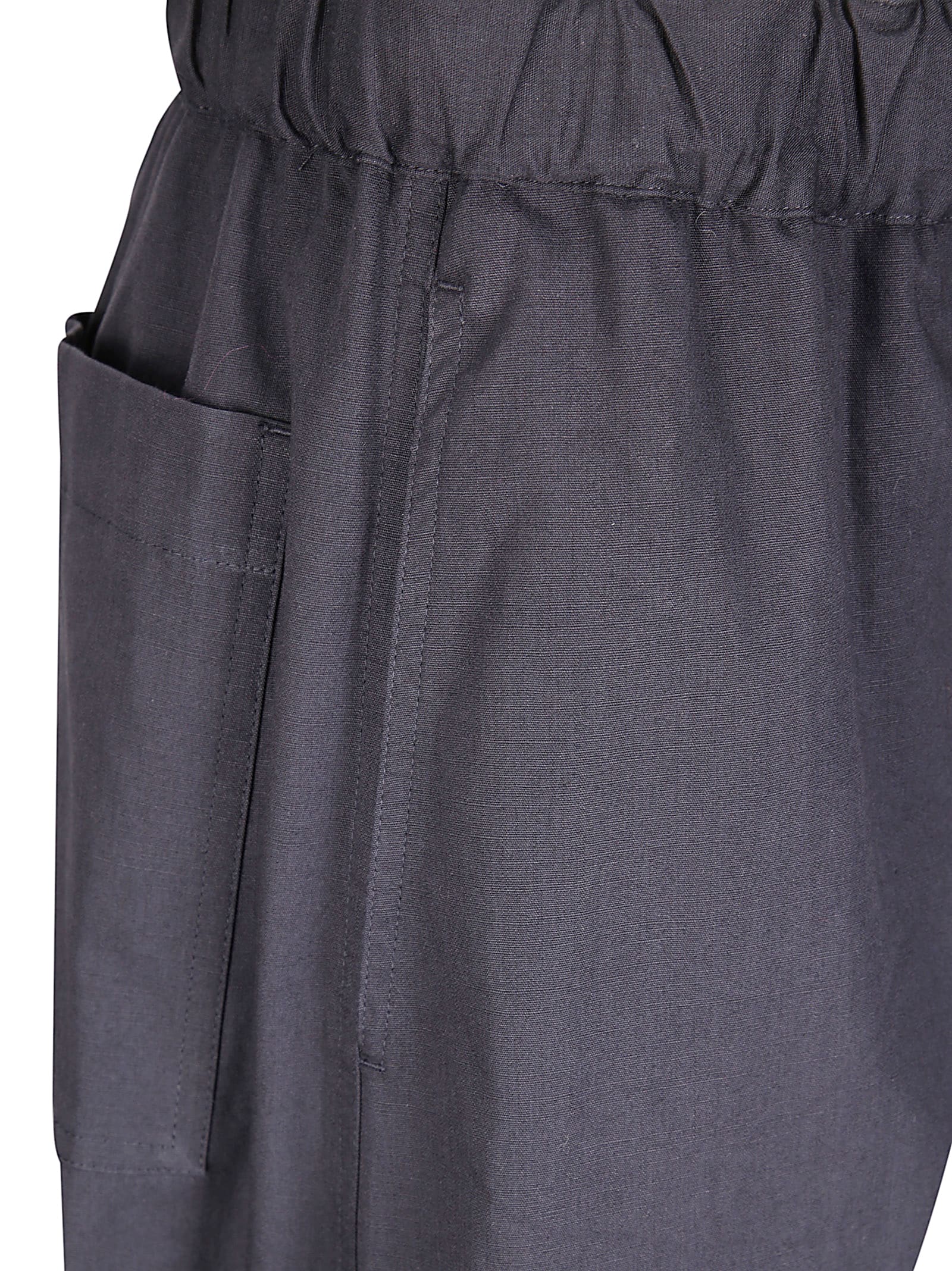 Studio Nicholson High Waisted Trousers With Belt Holes In Blue