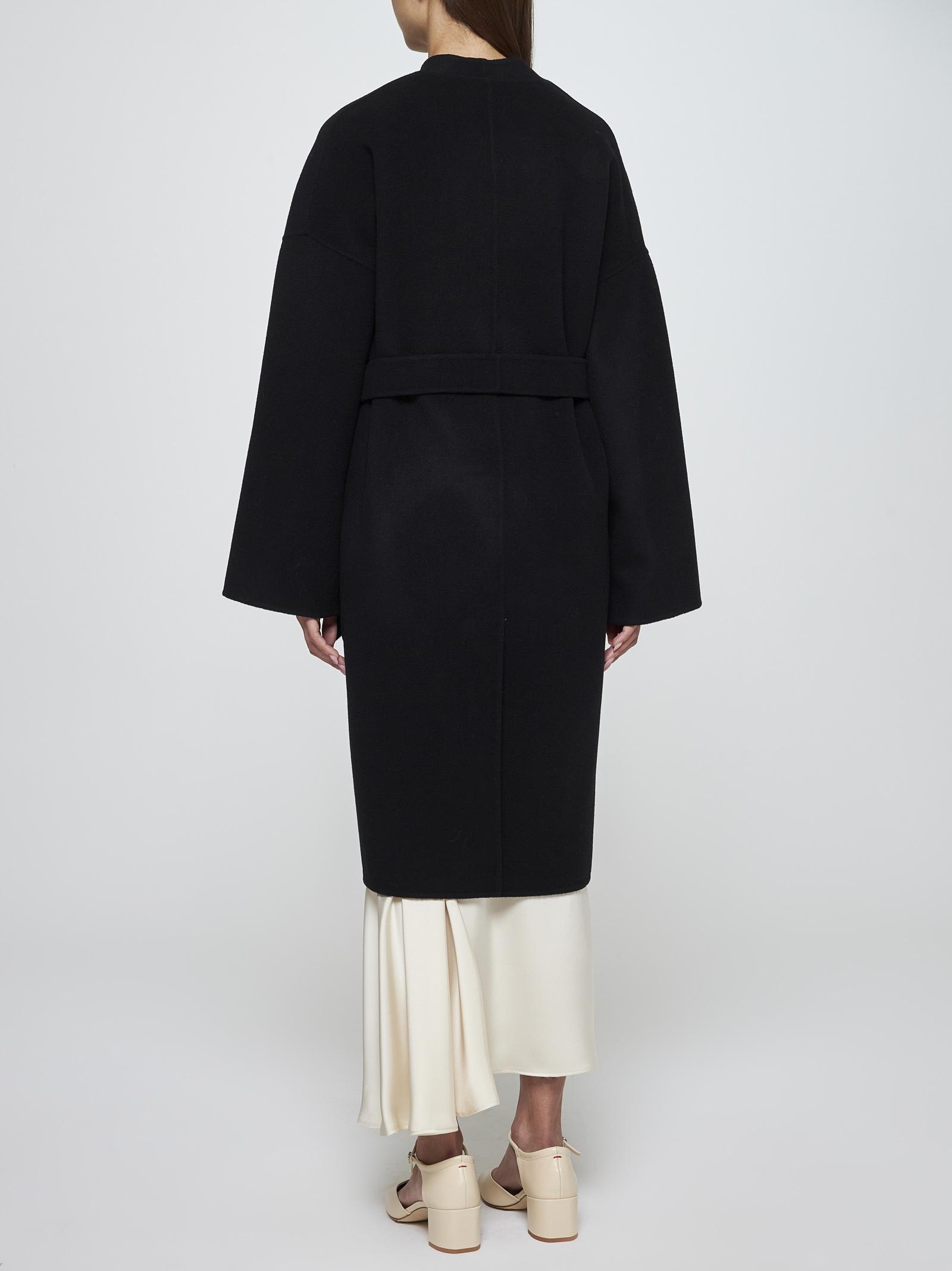 Shop Weekend Max Mara Eris Belted Wool Coat In Black