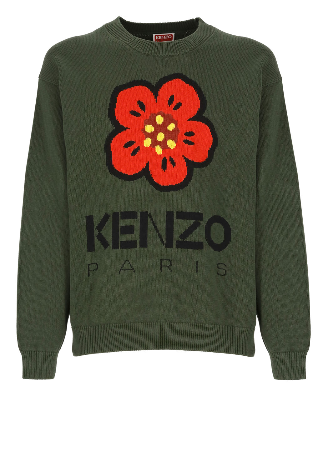 Shop Kenzo Boke Flower Sweater In Kaki