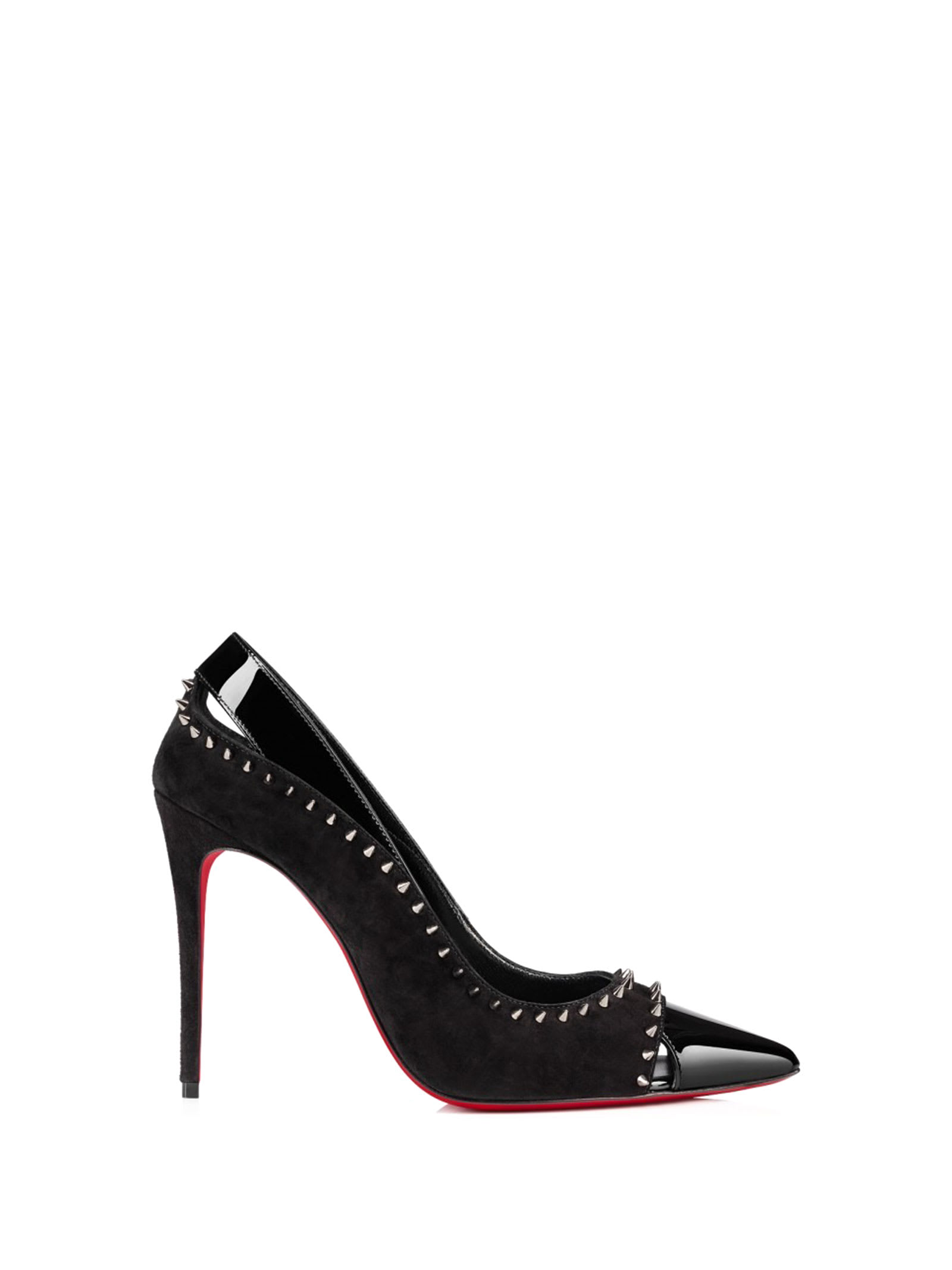 Christian Louboutin Pumps In Patent Calf And Spikes