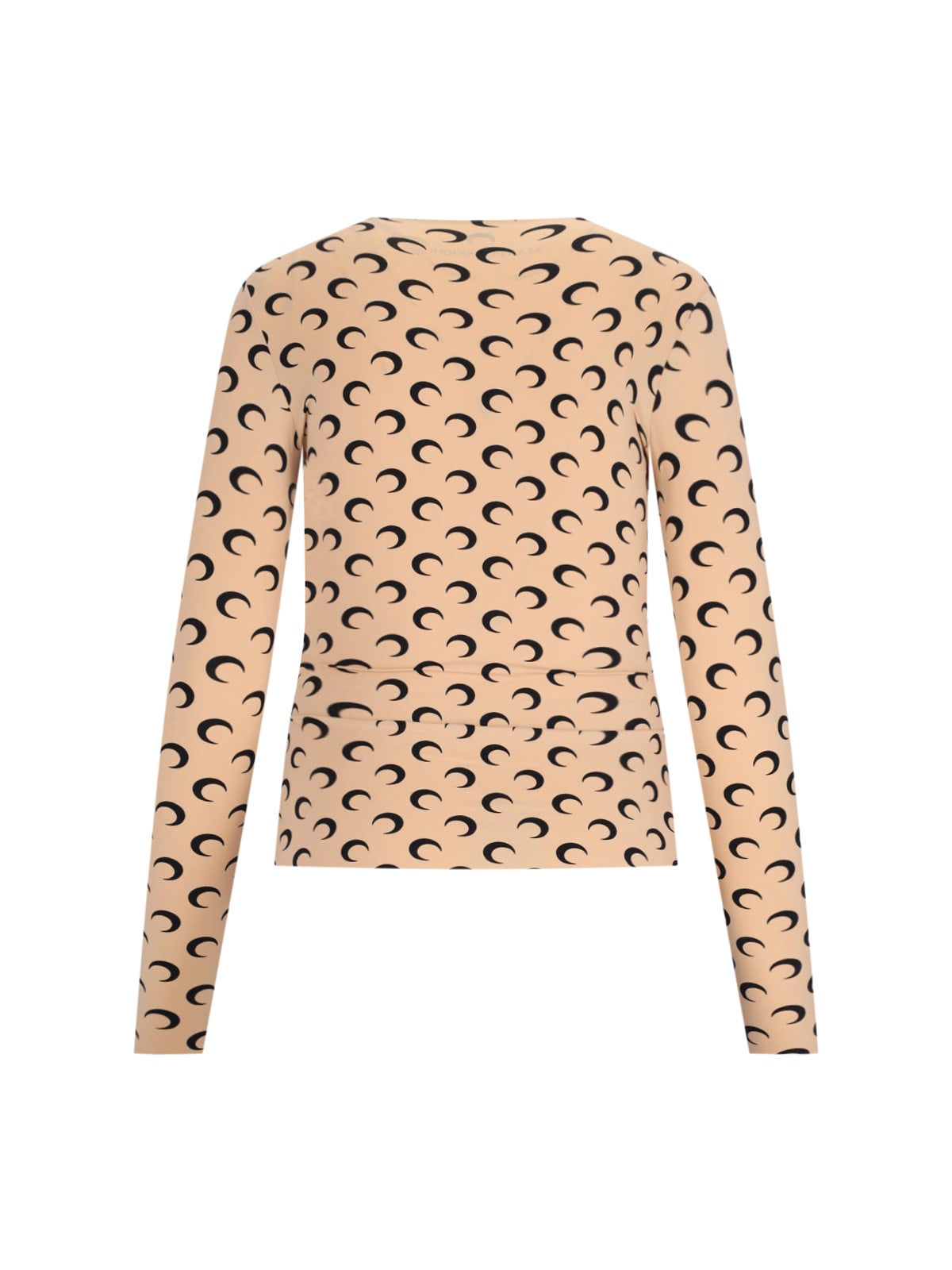 Marine Serre Recycled Moon Jersey Crewneck In Tan In Neutral