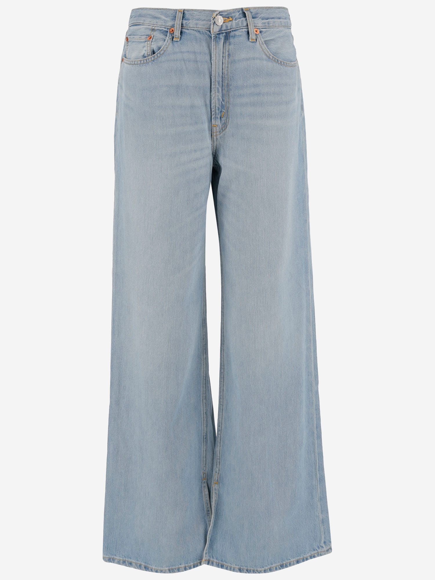 Re/done Cotton And Lyocell Jeans In Blue