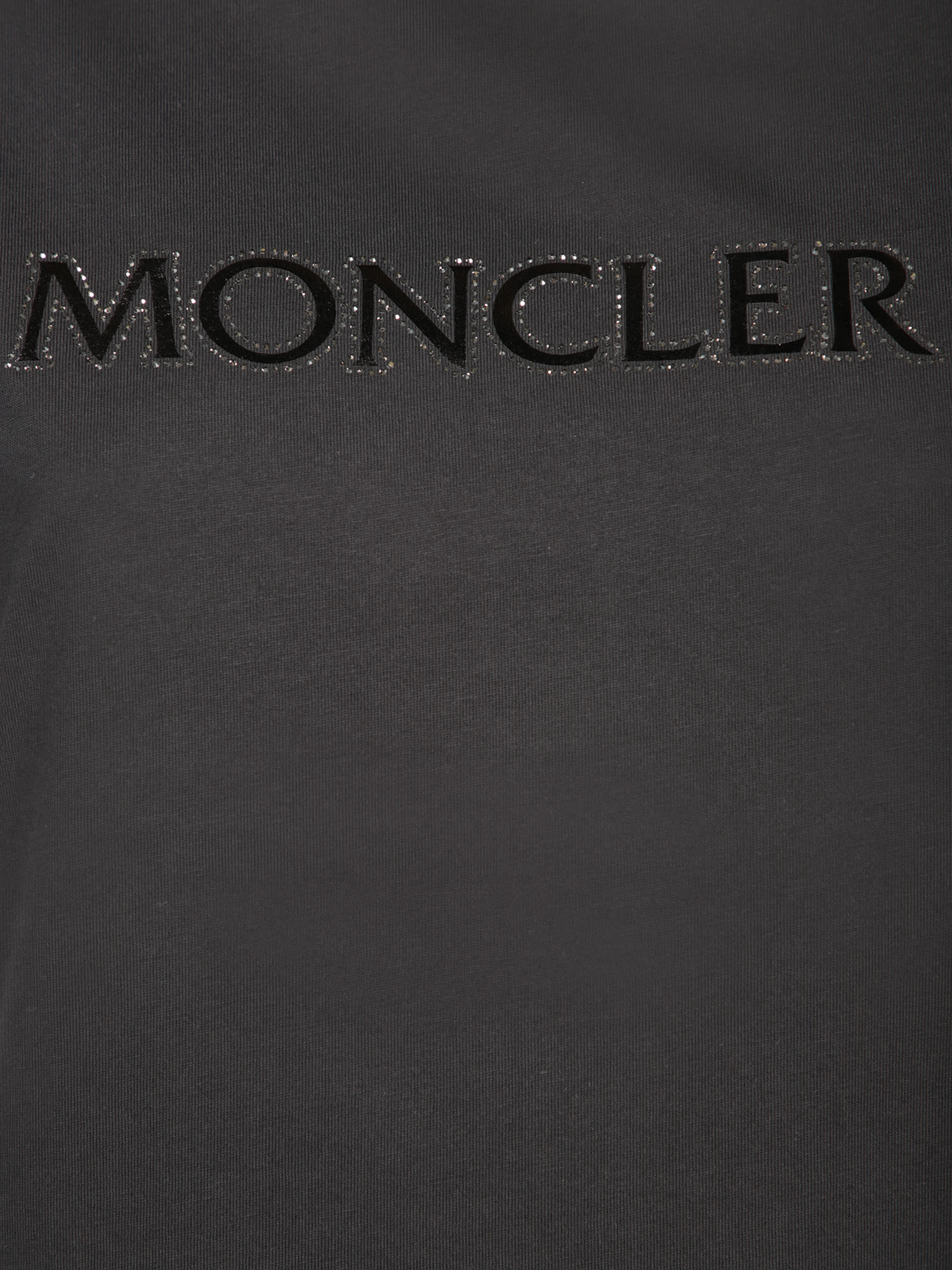 Shop Moncler Logo Black Cotton T-shirt