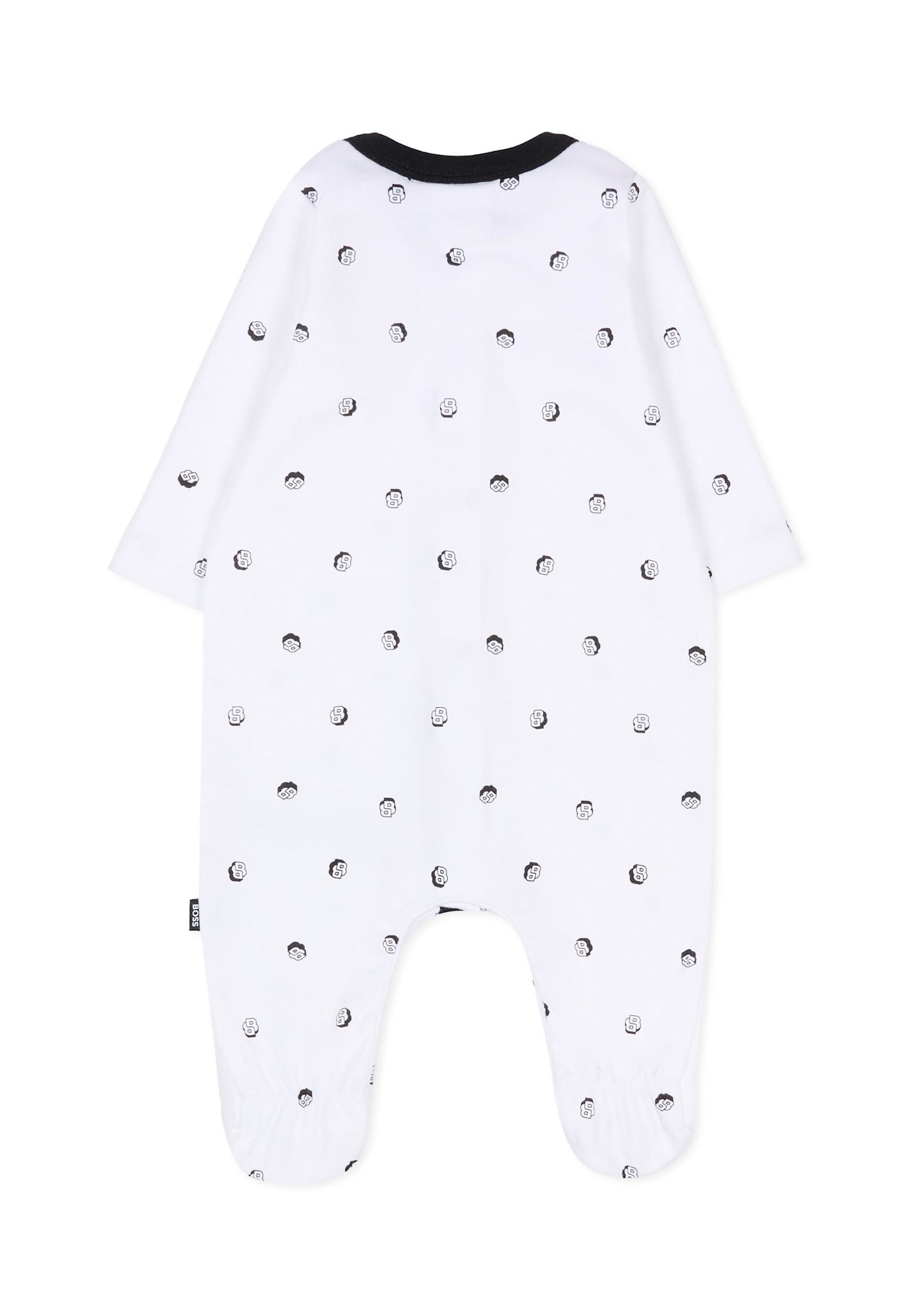 Hugo Boss White Babygrow Set For Baby Boy With Logo In White