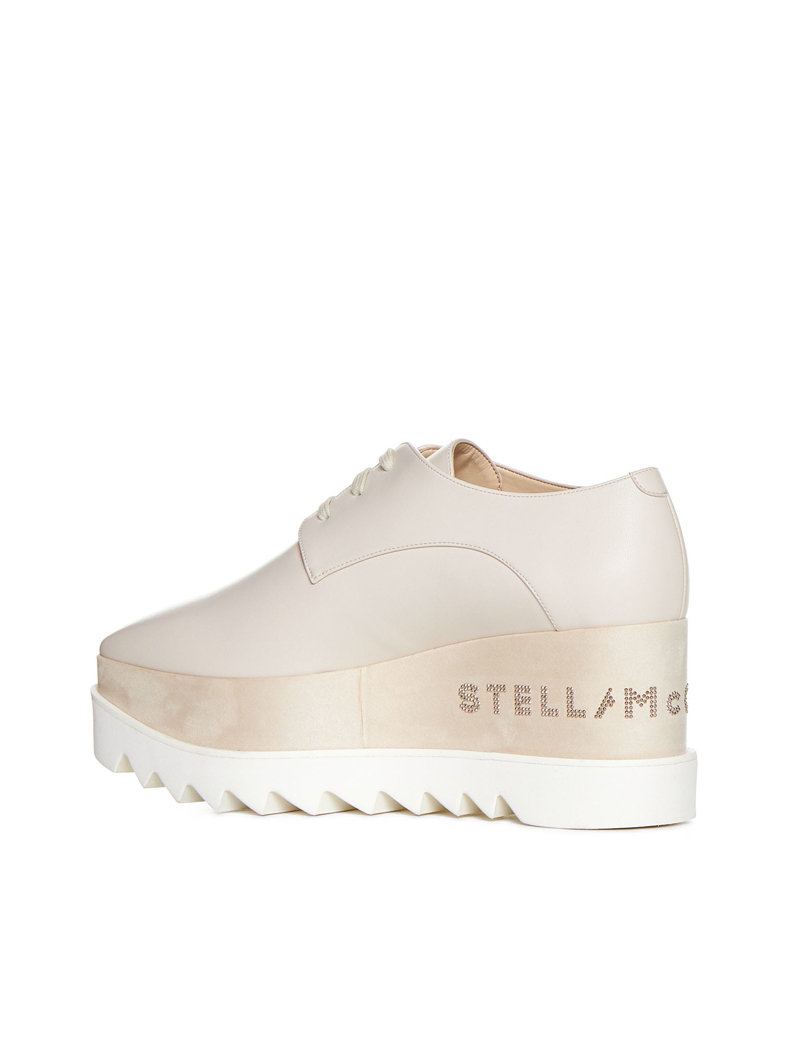 Shop Stella Mccartney Laced Shoes In Greggio