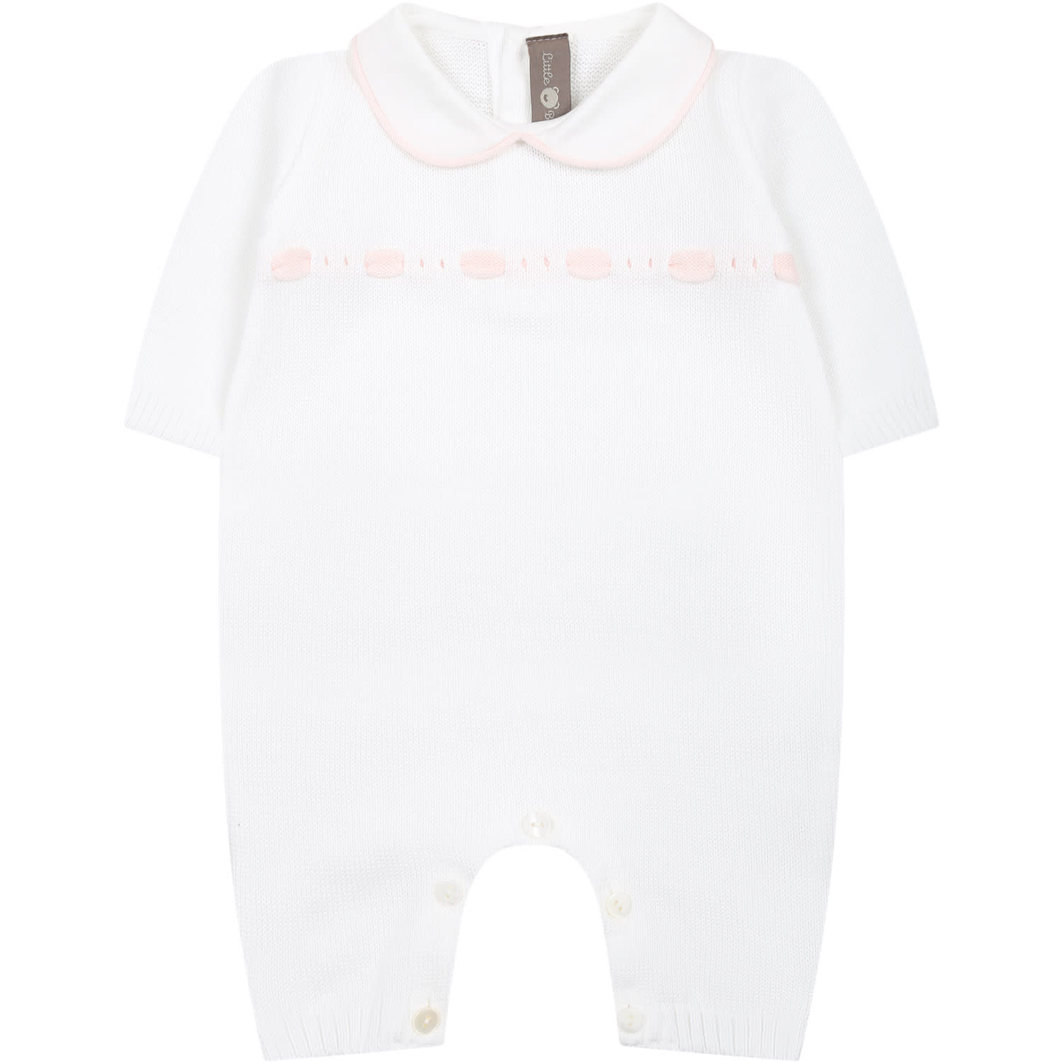Shop Little Bear White Babygrown For Baby Girl