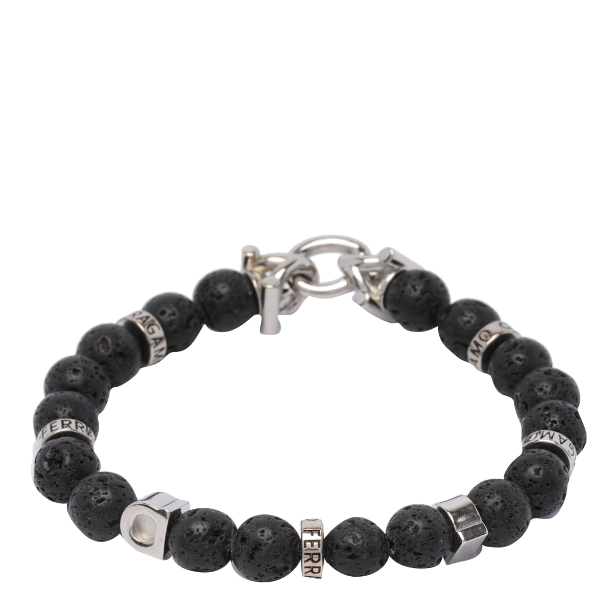 Shop Ferragamo Beads Bracelet In Black